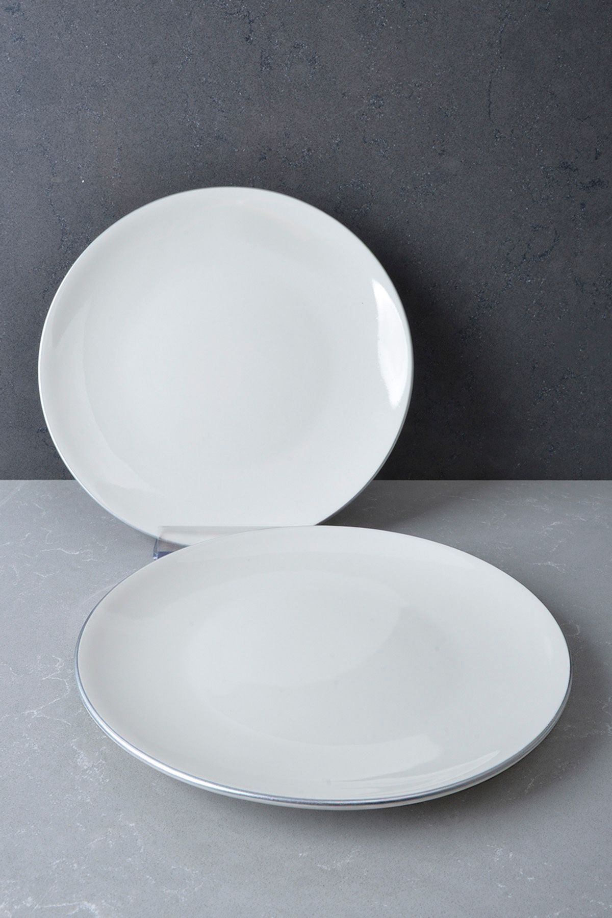 Heda Porselen Hayal Platin Yaldız 2 Parça Pasta Tabağı