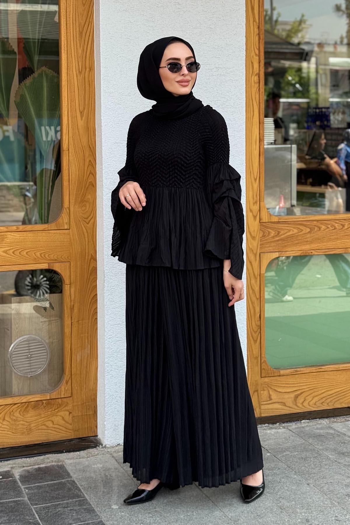 Moor Pantolonlu Takım 25S3033 Siyah