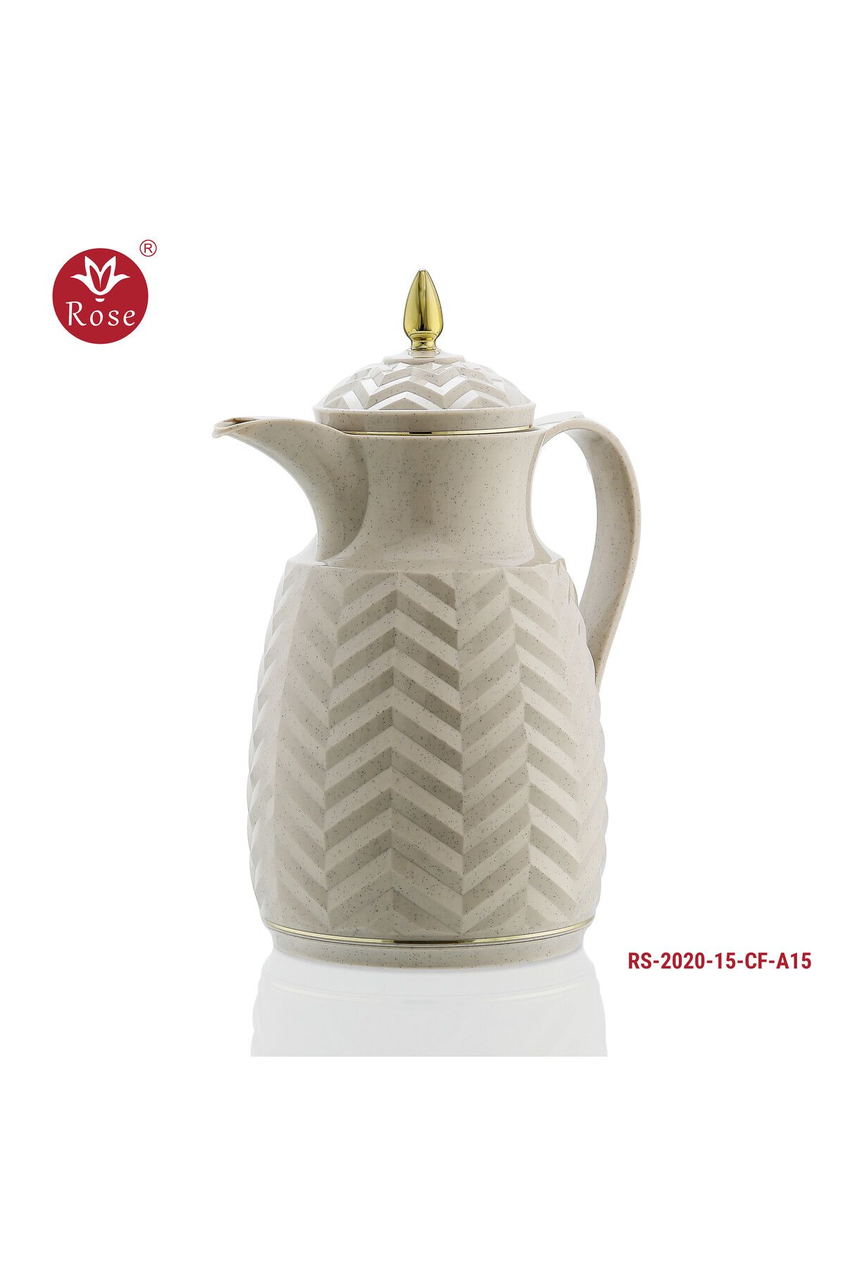 Rose-RS-2020 - A distinctive patterned tea and coffee thermos set consisting of two rose thermoses, one with a capacity of one and a half liters of coffee and one and a half liters of tea. 3