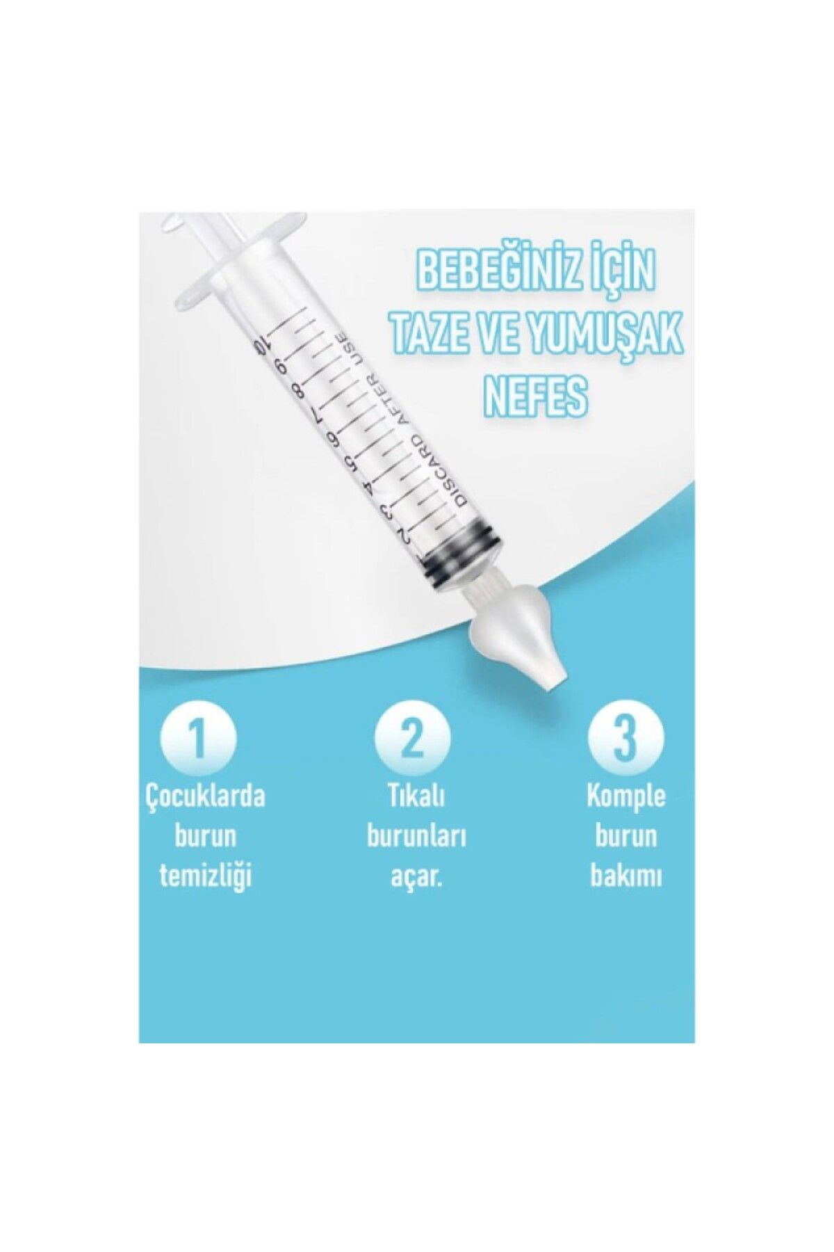 Onigonline 2'Lİ SİLİKON UÇLU BEBEK ŞIRINGASI