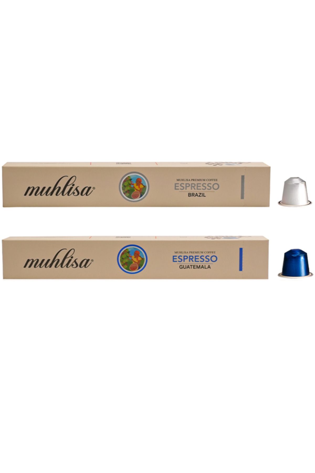 Omnex Muhlisa Espresso Kapsül Kahve 2 Kutu Brazıl, Guatemala (20 KAPSÜL) %100 Arabica