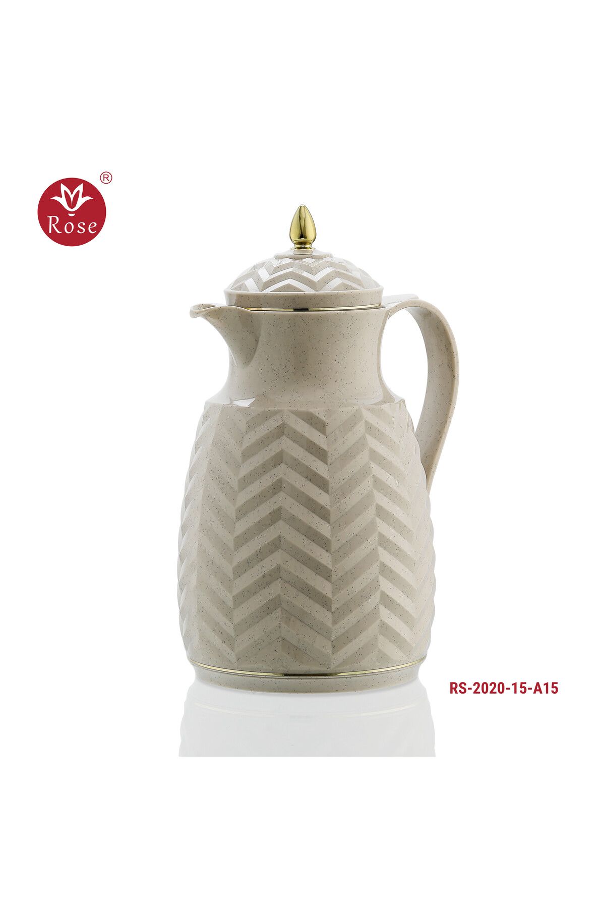 Rose-RS-2020 - A distinctive patterned tea and coffee thermos set consisting of two rose thermoses, one with a capacity of one and a half liters of coffee and one and a half liters of tea. 2