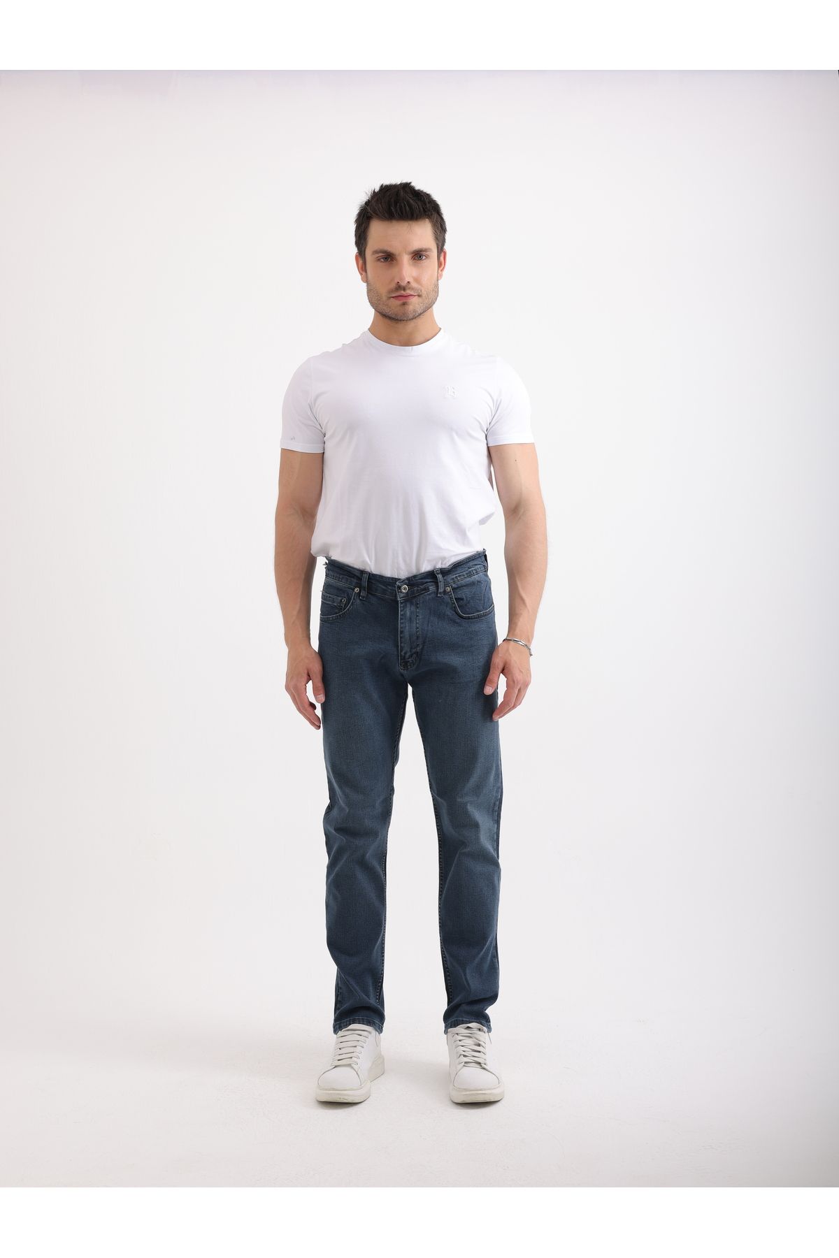 Sabe Erkek Regular Fit Normal Bel Koyu Mavi Jean Pantolon