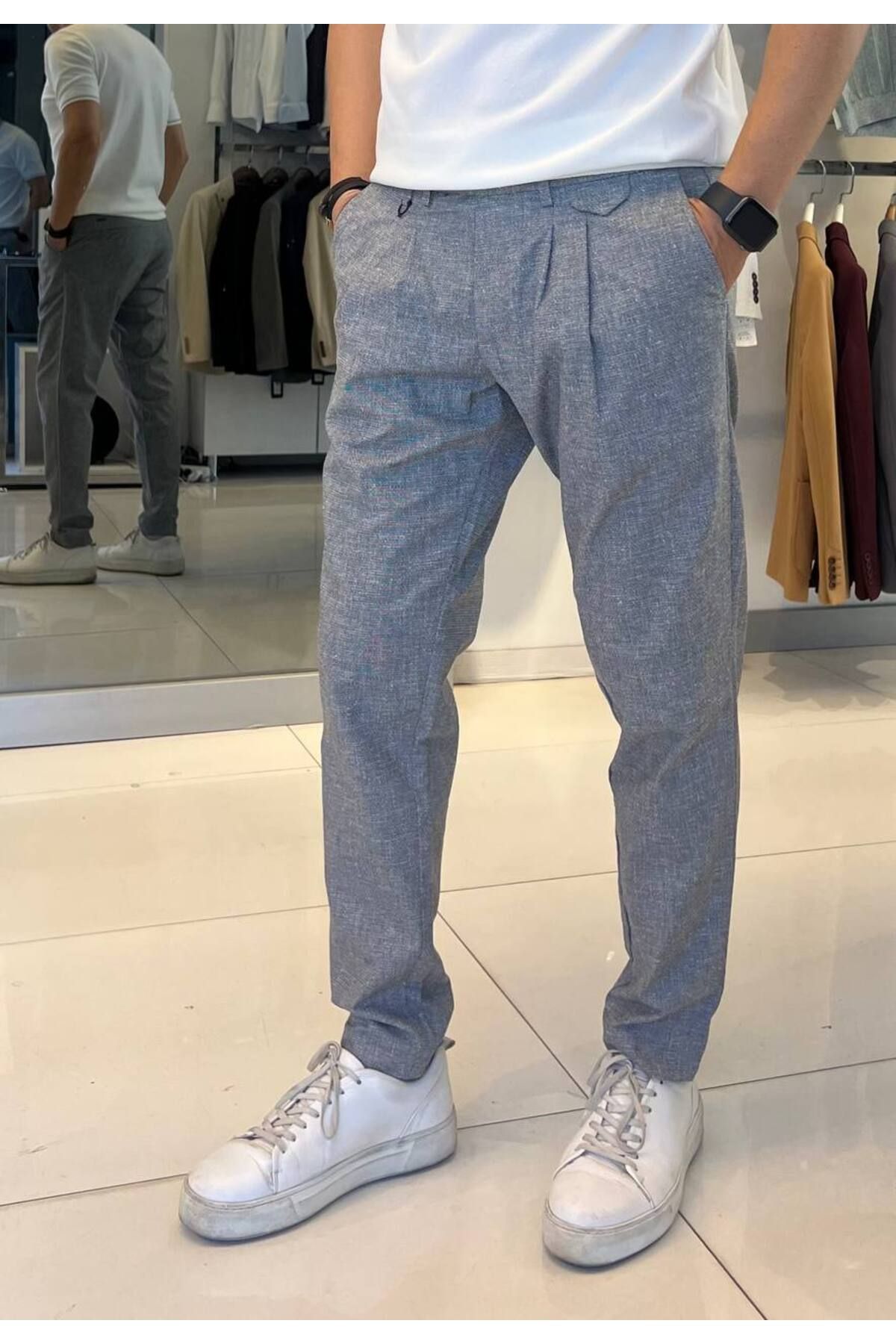 ACTUAL Erkek Slım Fıt Pantolon 1376 Gri