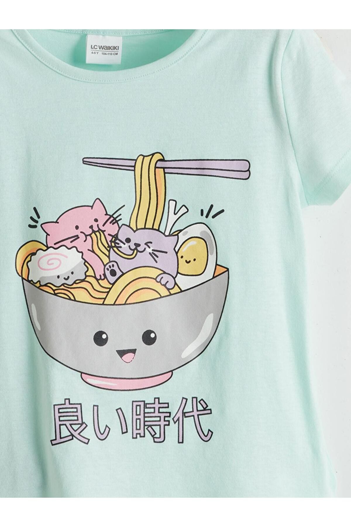 Baskılı Kız Çocuk Şortlu Pijama Takım (S5) - 5