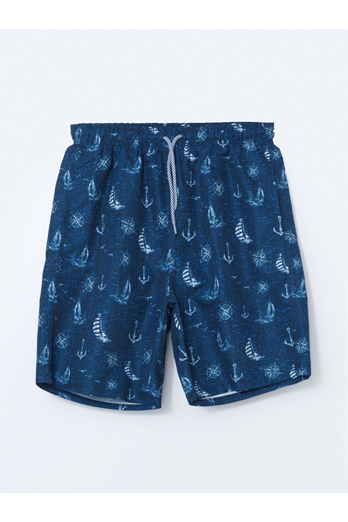 LC Waikiki Standart Kalıp Desenli Microfiber Kumaş Diz Boy Erkek Deniz Şortu