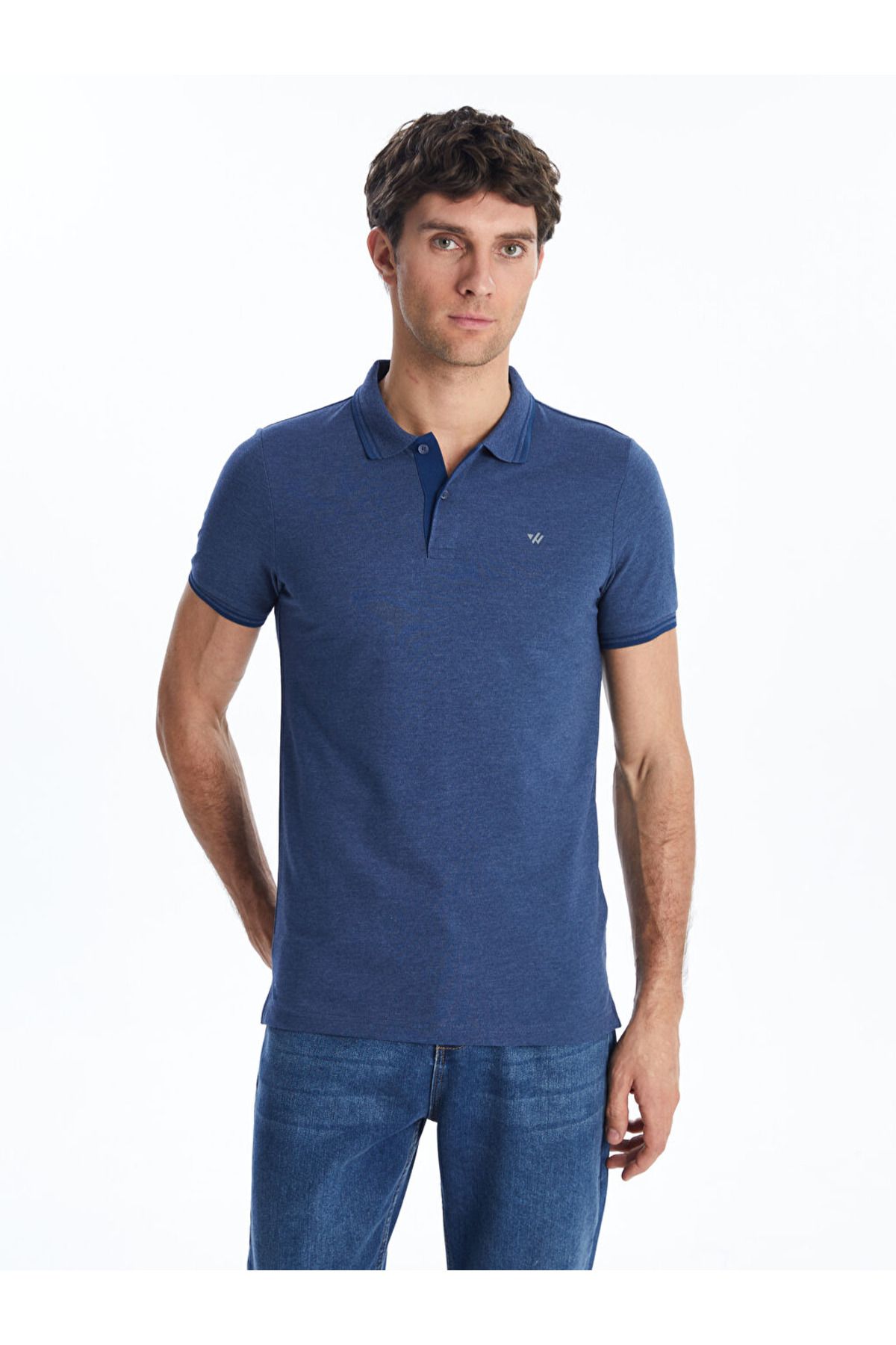LC Waikiki Slim Fit Pamuklu Pike Kumaş Erkek Polo Yaka Tişört