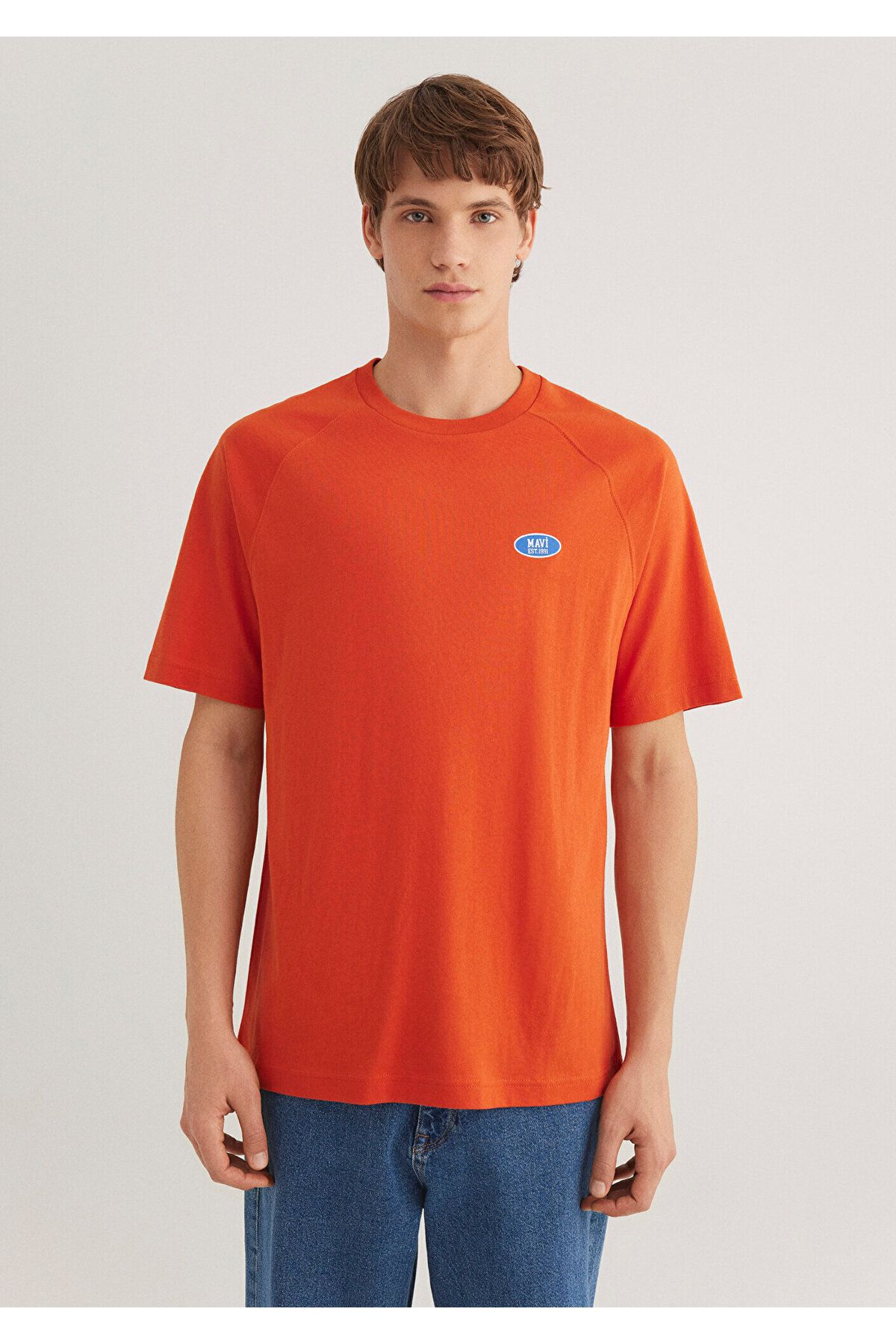 Mavi-Logo Printed Orange T-Shirt Loose Fit / Loose Relaxed Fit 0612550 -70435 3