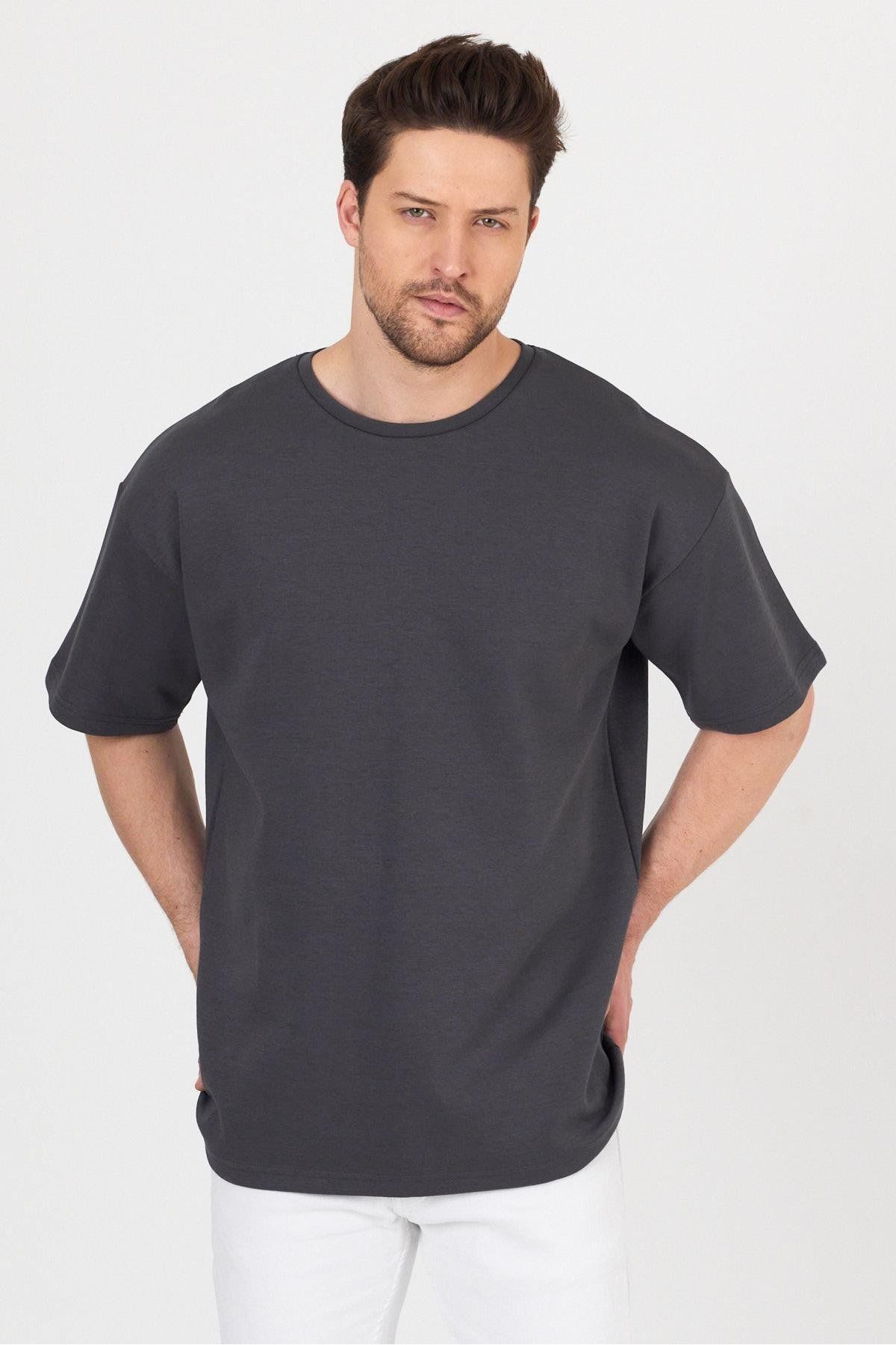 yakamor Erkek Doubleface İnterlok Oversize Tshirt