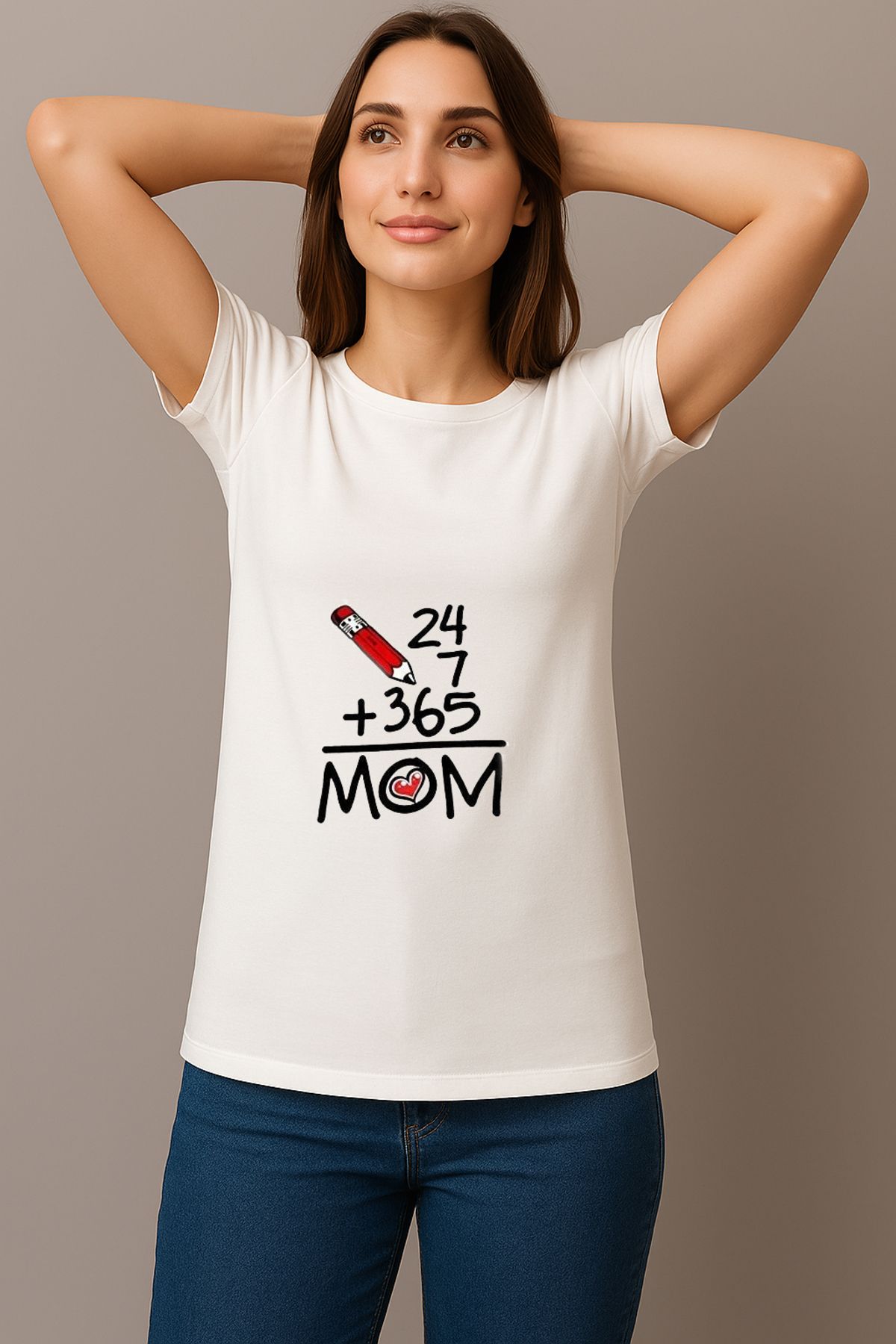 petite pati Kadın Beyaz Baskılı Tişört