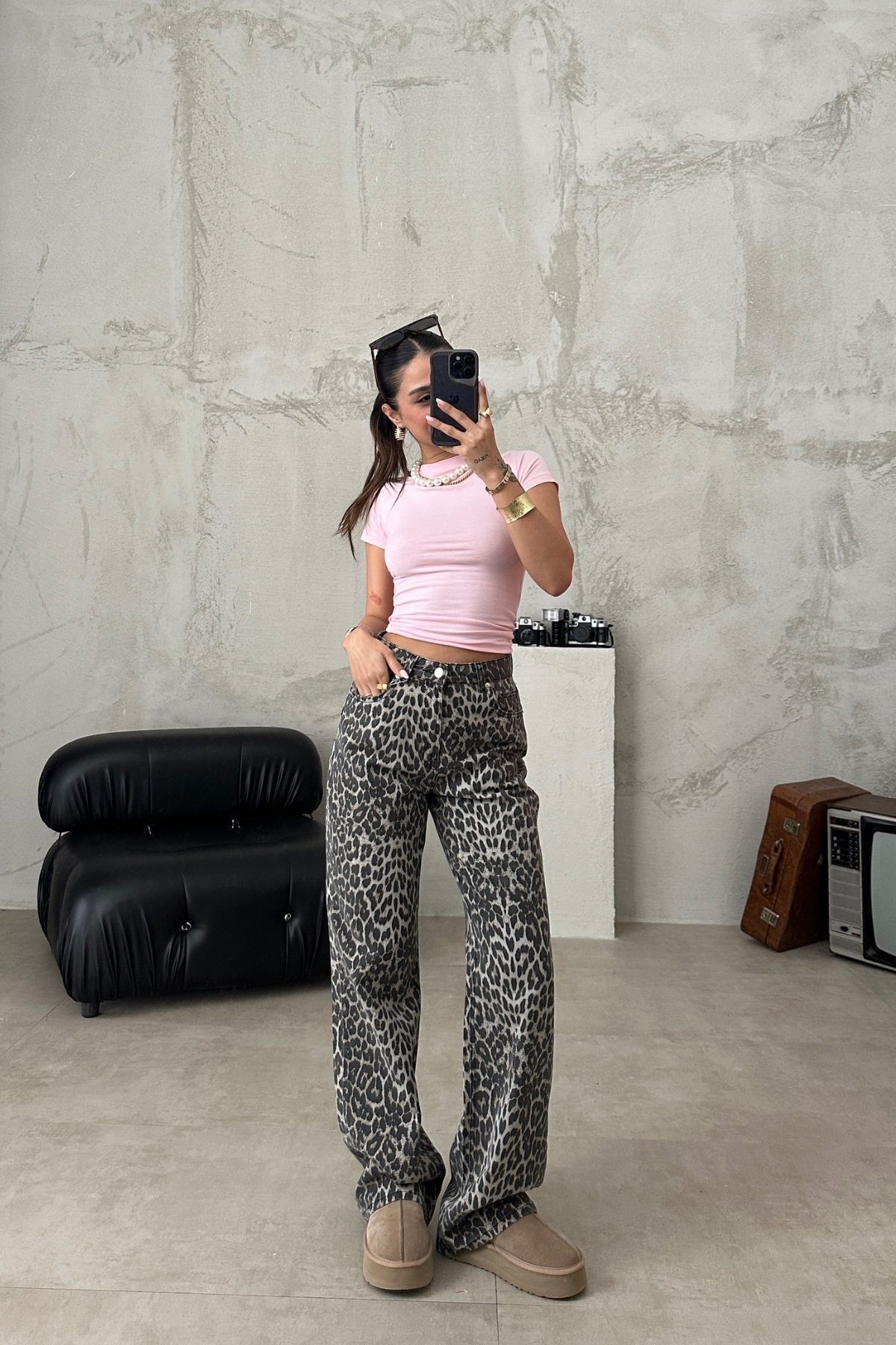 bysedaortac Pinterest Soft Leopar Wide Leg Jean