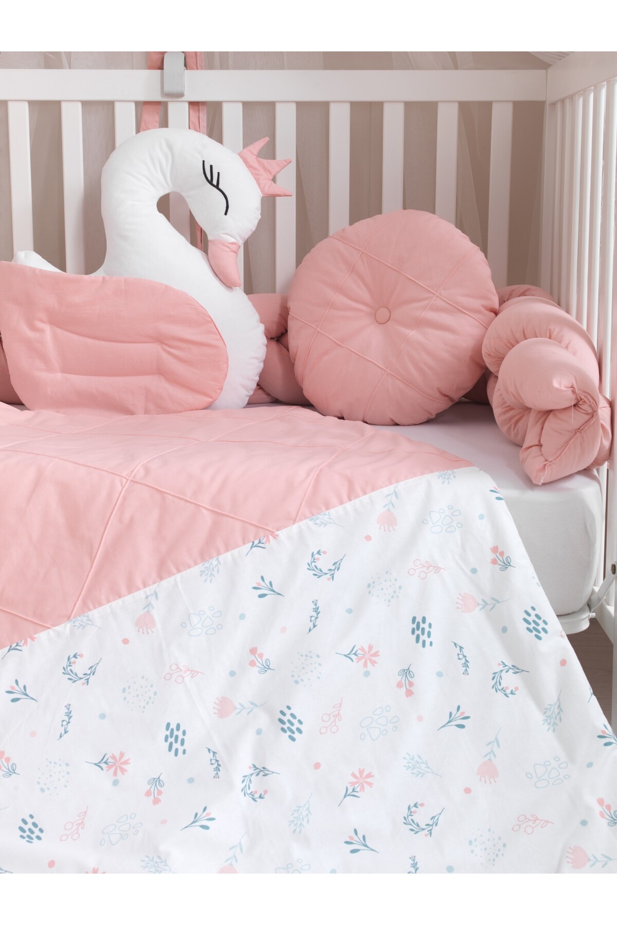SOFT BABY TEKSTİL Flowers Örgü Beşik Uyku Seti fotoğrafı 5 (önizleme)