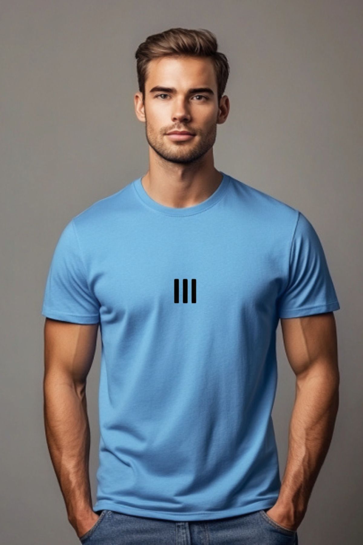 DESCARTES 3 Çizgi Baskılı Oversize T-shirt