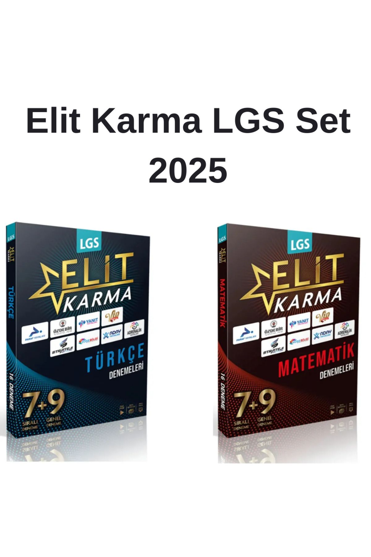 paraf yayınları Elit Karma 8.Sınıf Türkçe 16 Branş Denemesi + Lgs Matematik Deneme 2025 Son Basım