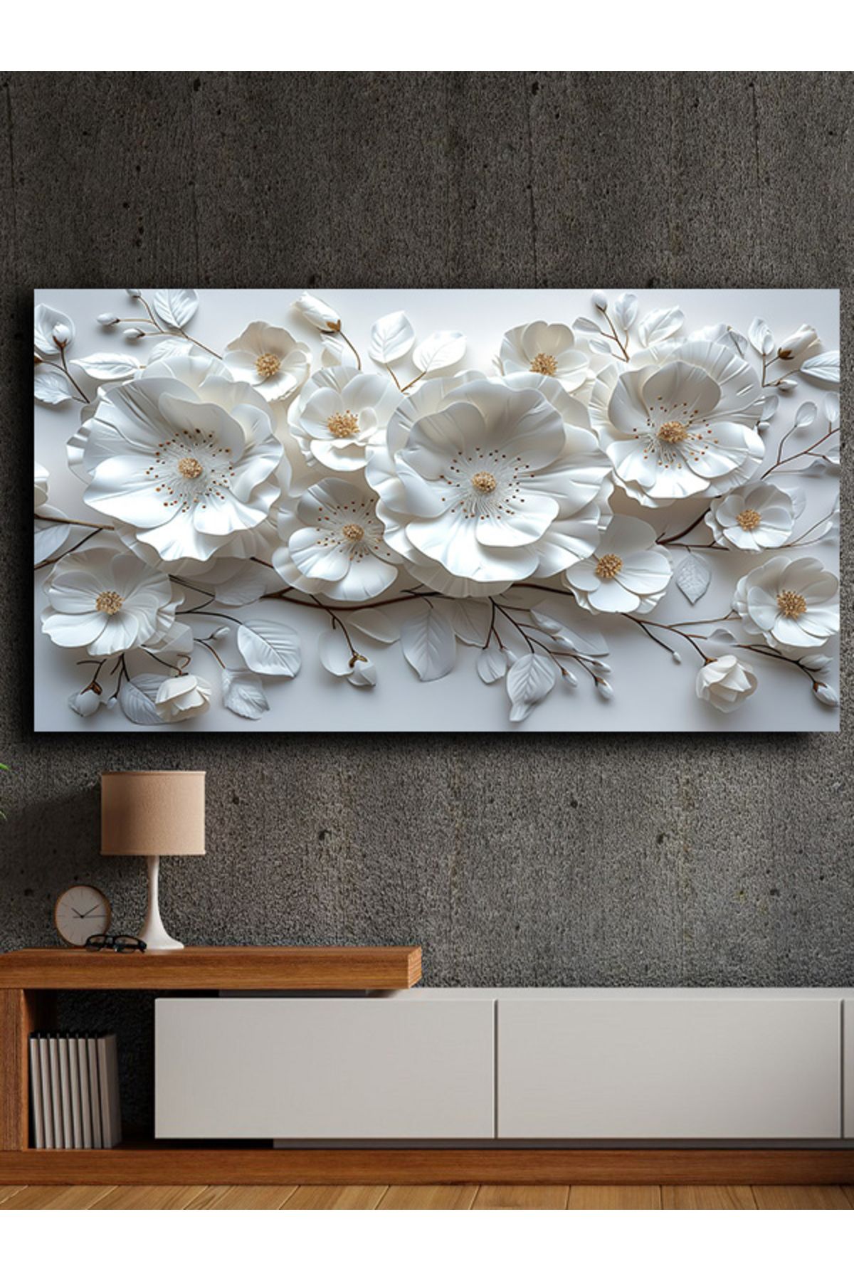 PRİME Concept Soyut yağlı boya görünümlü kanvas tablo 80x120 cm