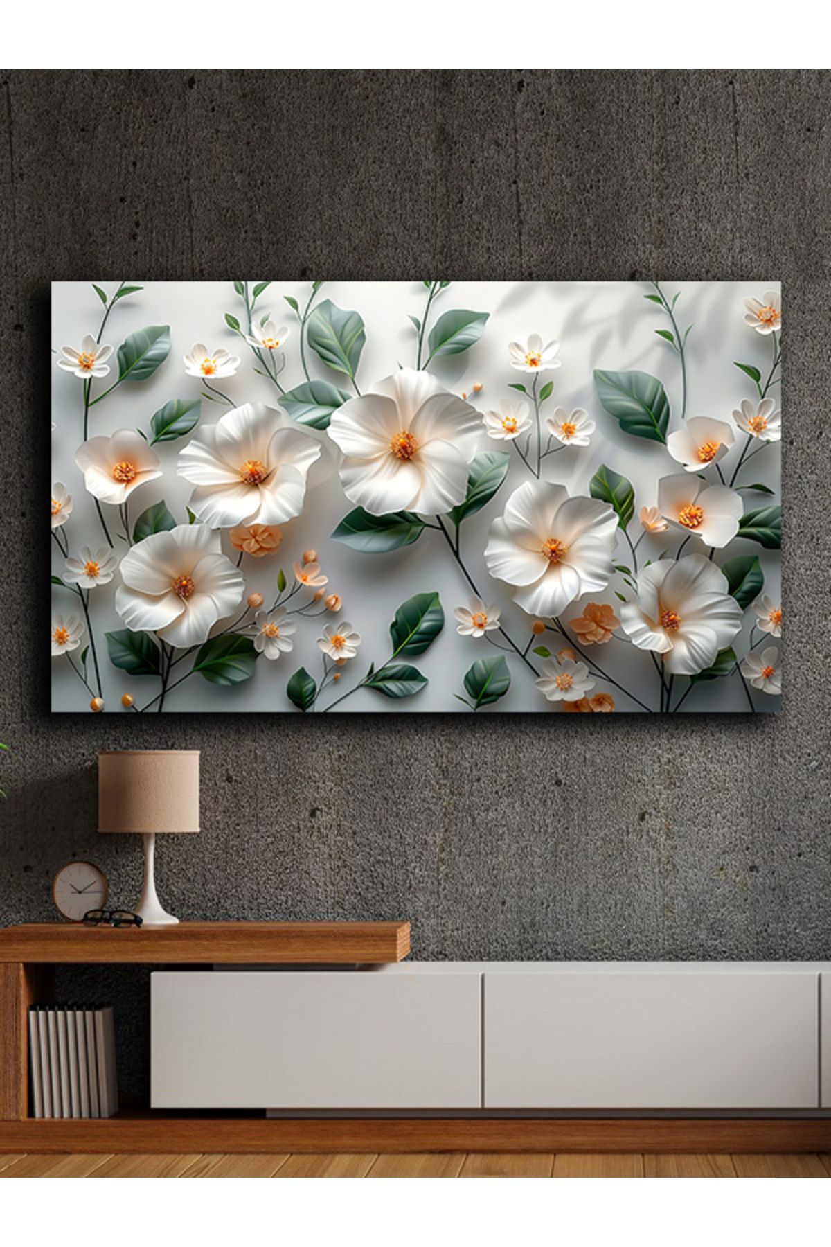 PRİME Concept Soyut yağlı boya görünümlü kanvas tablo 80x120 cm