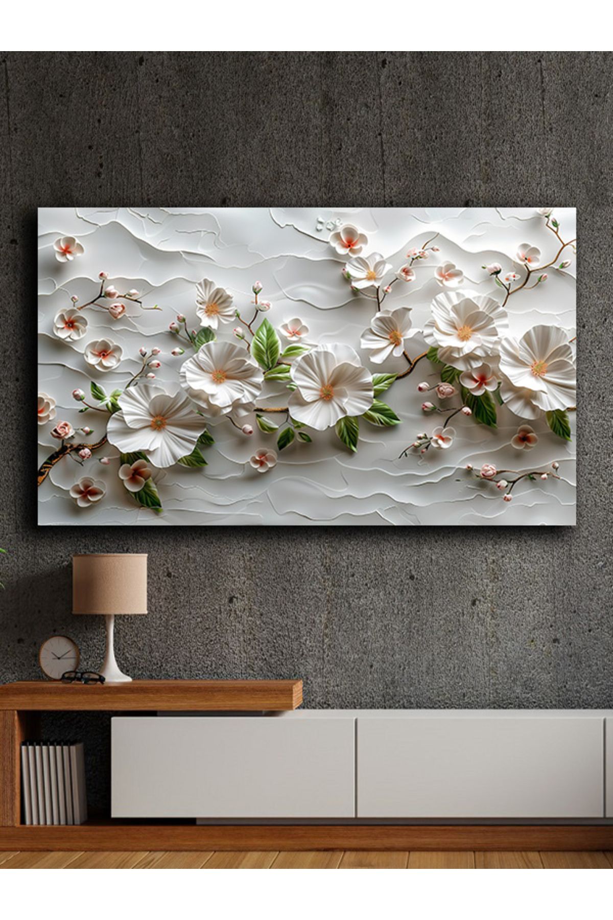 PRİME Concept Soyut yağlı boya görünümlü kanvas tablo 80x120 cm
