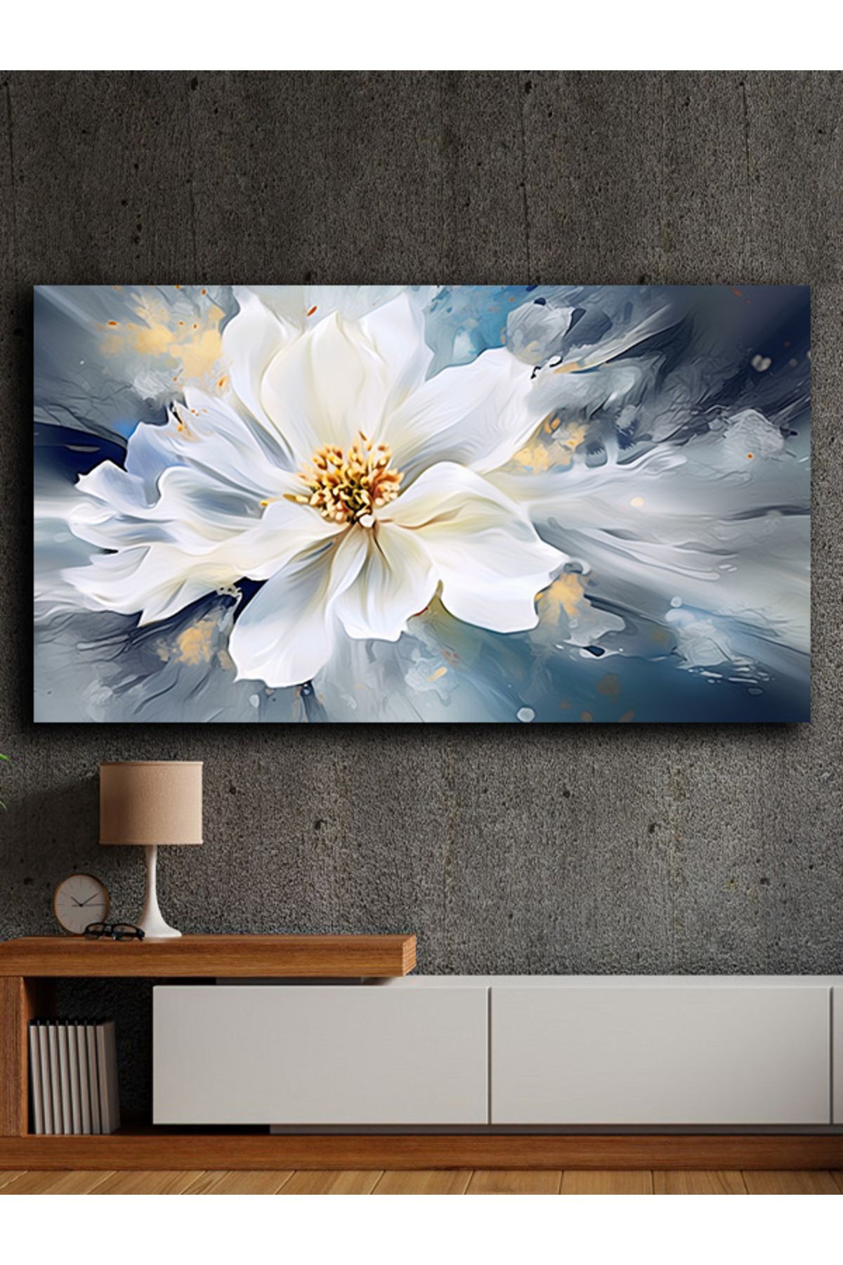 PRİME Concept Soyut yağlı boya görünümlü kanvas tablo 80x120 cm