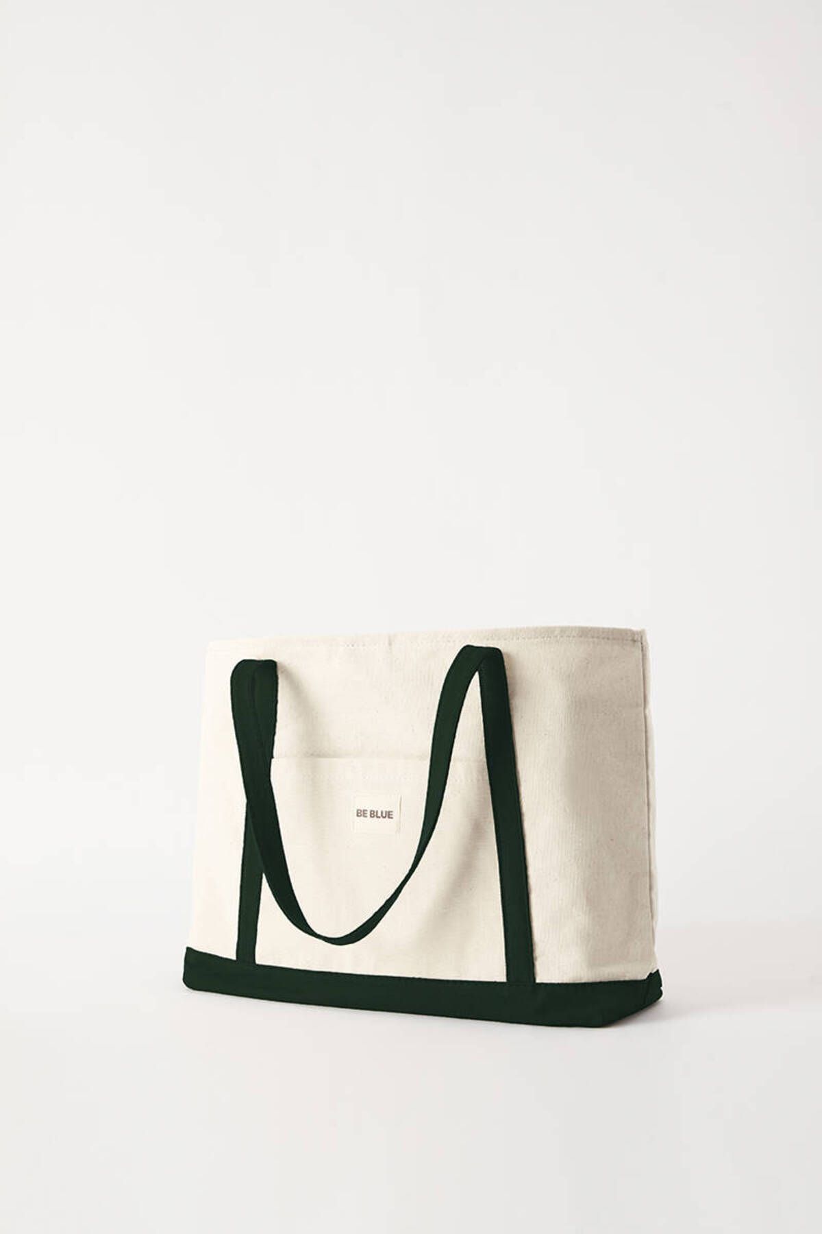 BE BLUE-Natualized Forest Green Canvas Bag 3