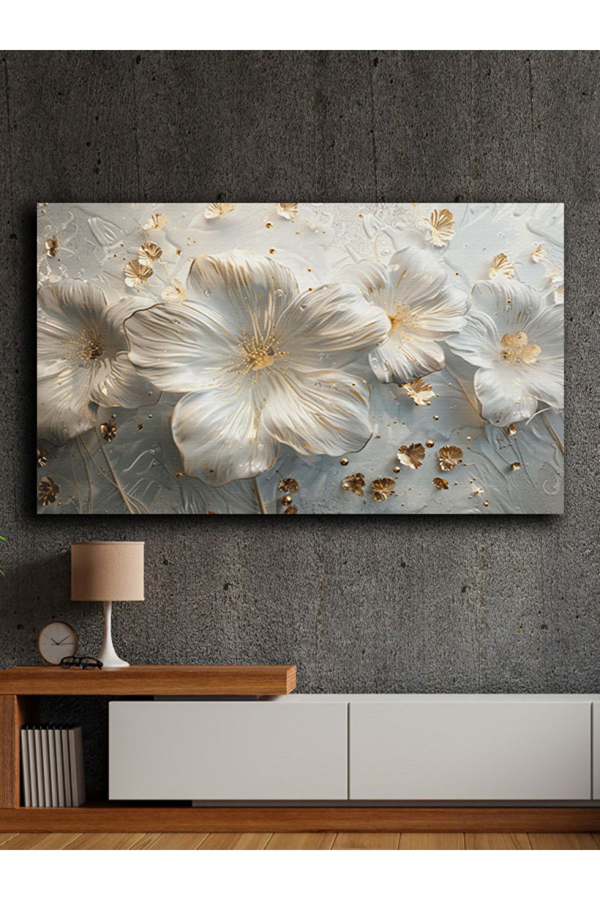PRİME Concept Soyut yağlı boya görünümlü kanvas tablo 80x120 cm