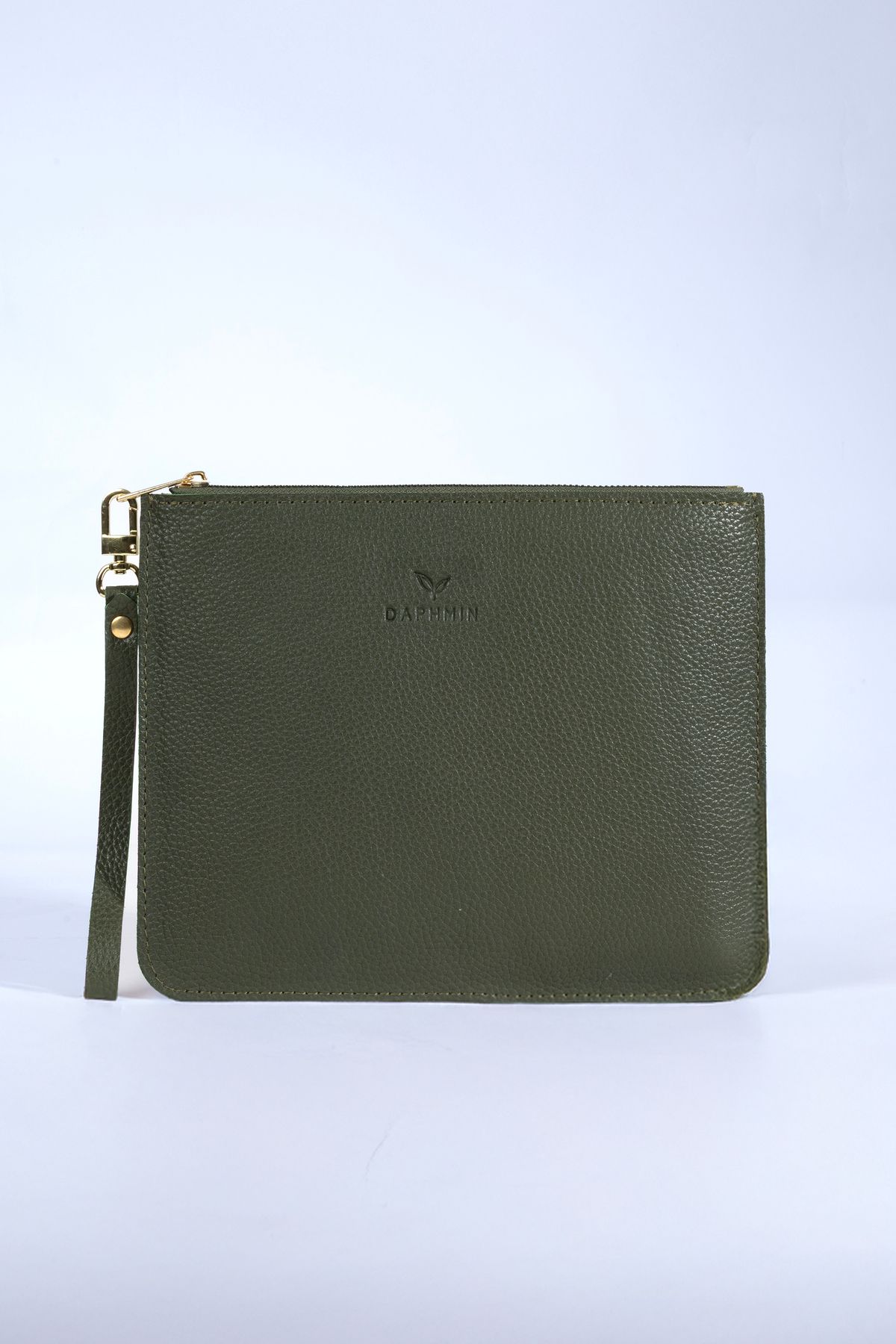 Daphmin Nia Hakiki Deri Clutch Çanta