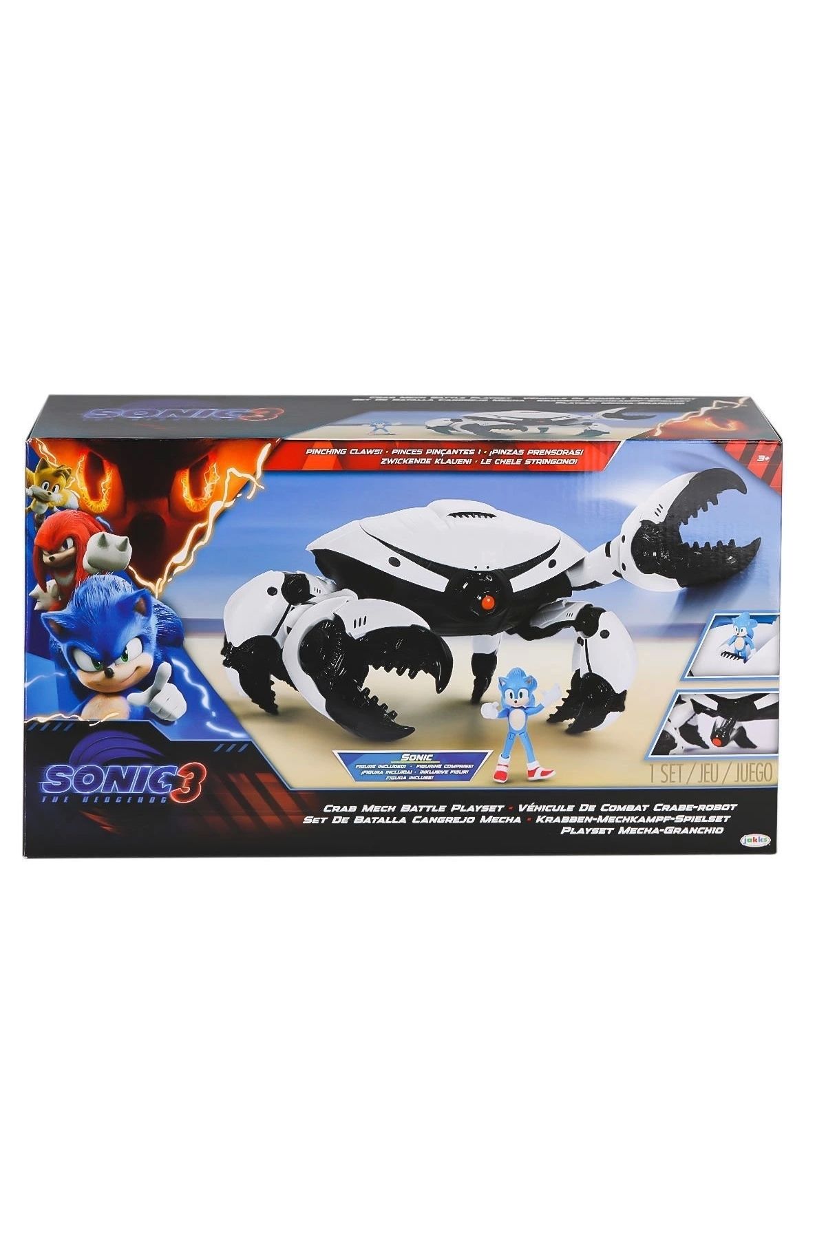 SECTOYS Sonic 3 - Yengeç Robot Oyun Seti ve Sonic Figür Sonic Yengeçli Figür Seti
