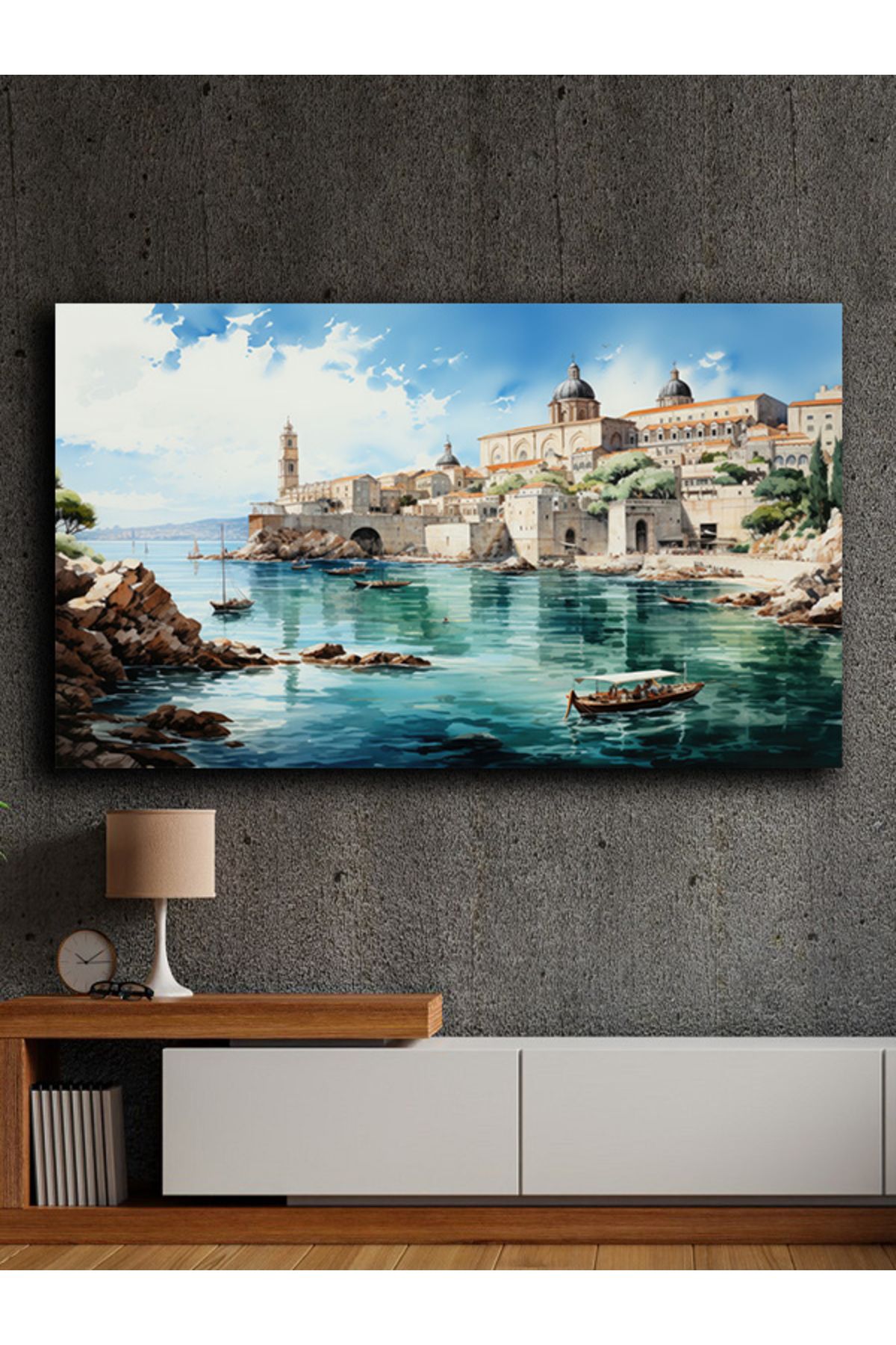 PRİME Concept Soyut yağlı boya görünümlü kanvas tablo 80x120 cm