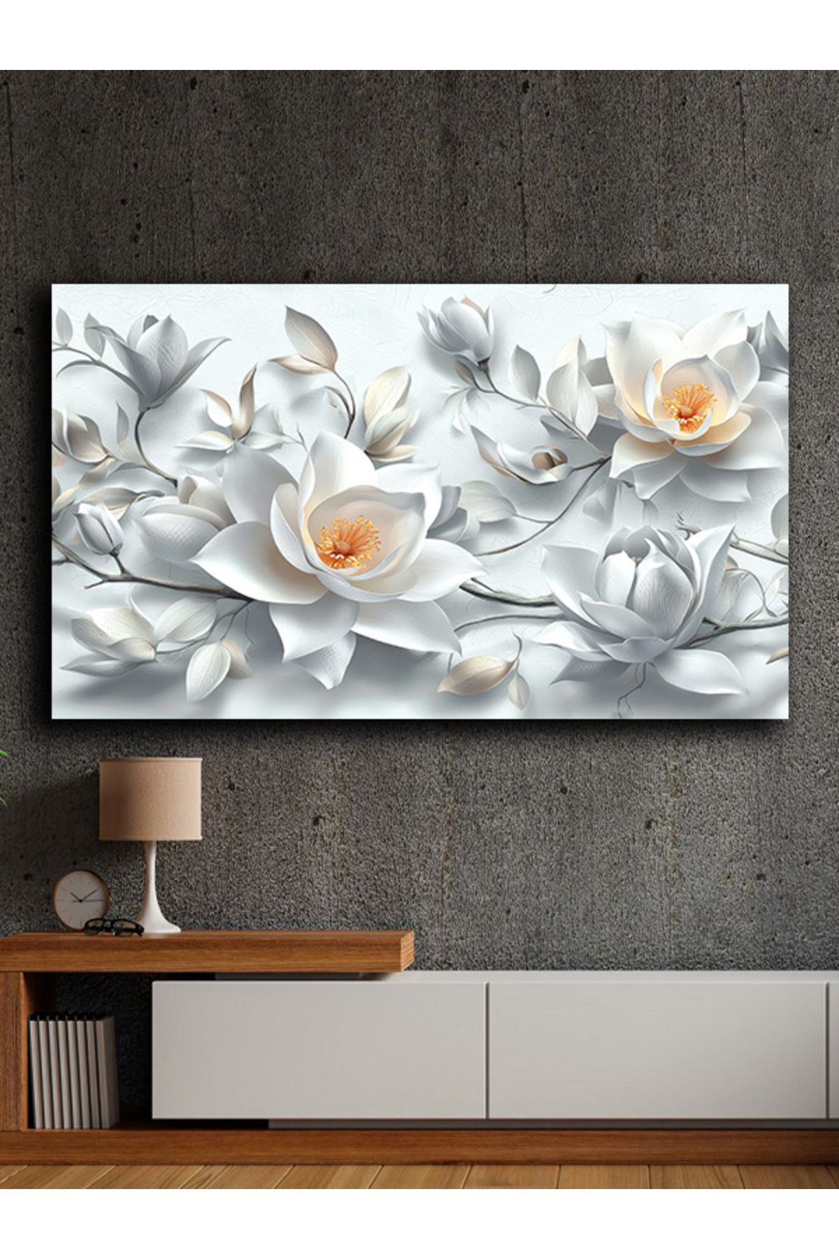 PRİME Concept Soyut yağlı boya görünümlü kanvas tablo 80x120 cm