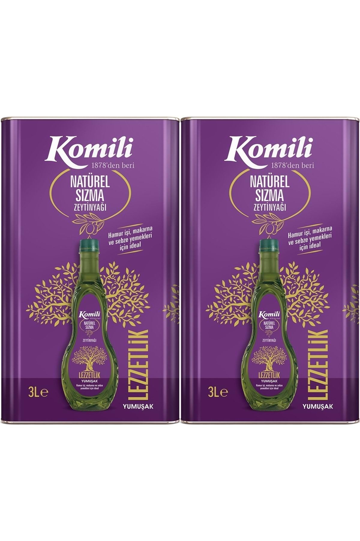 Komili Zeytinyağı 6LT Natural Ege Sızması (Teneke) (2PK*3LT)