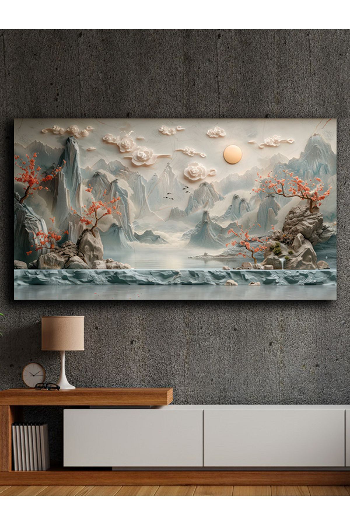PRİME Concept Soyut yağlı boya görünümlü kanvas tablo 80x120 cm