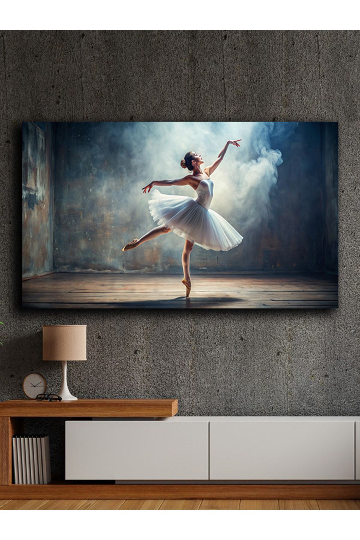 PRİME Concept Soyut yağlı boya görünümlü kanvas tablo 80x120 cm