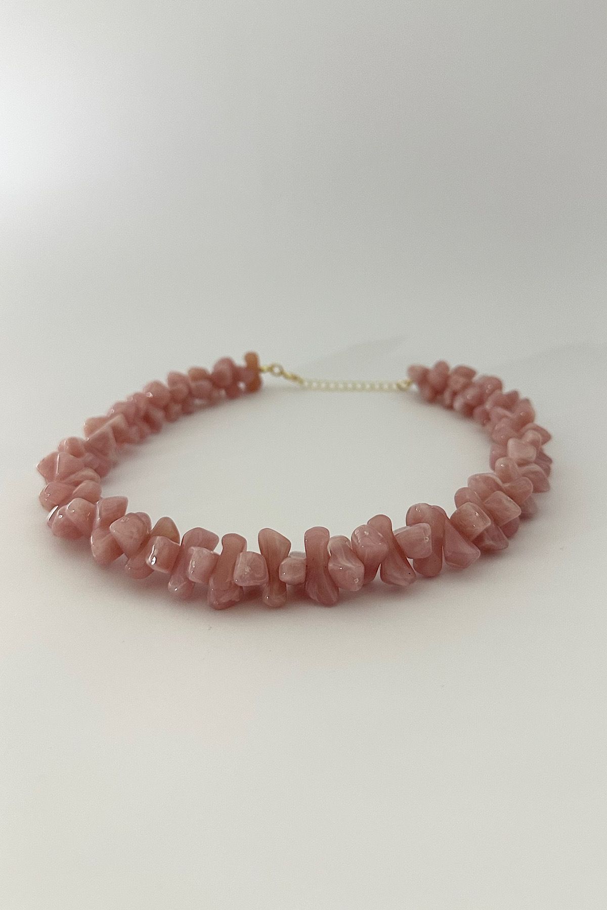 DELEIZA ACCESSORY Kemik Pembe Boncuk Kolye