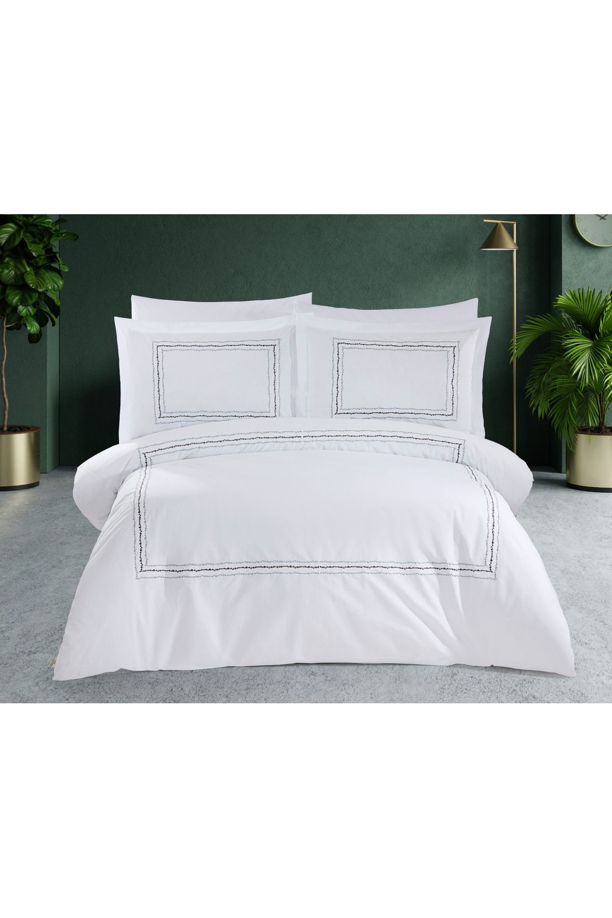 Capital Home NAKIŞLI ÇİFT KİŞİLİK CAROLA 6'lı NEVRESİM TAKIMI 100% PAMUKLU