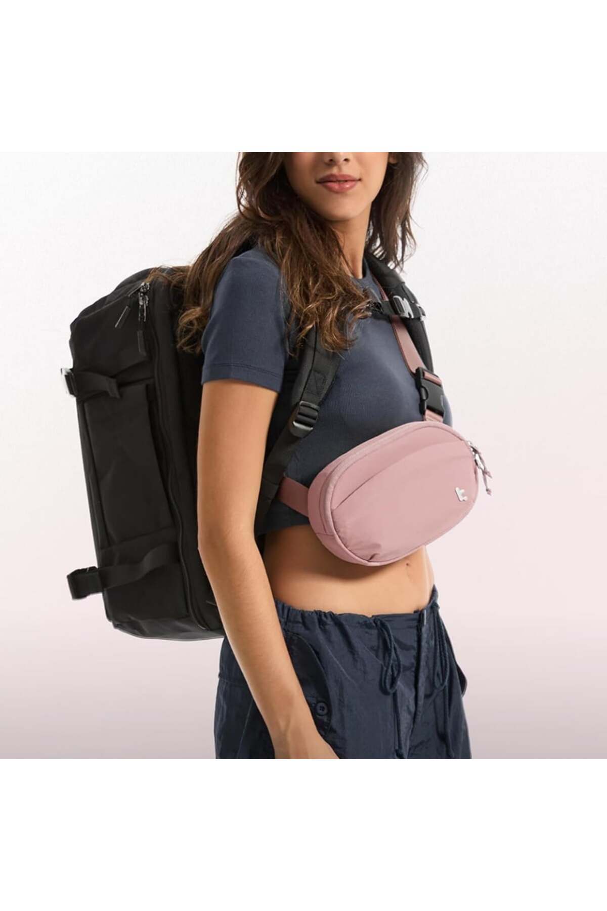 Tomtoc-Sports Bag With Zipper, Adjustable, Unisex, , T32 - Pink 7