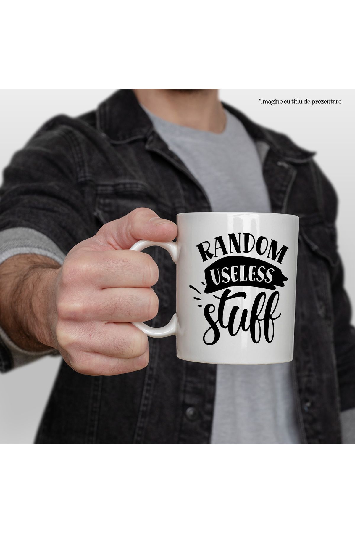 StoryGift Romania-Mug with the text in English "Random useless stuff" - random useless things with , With White Handle 2