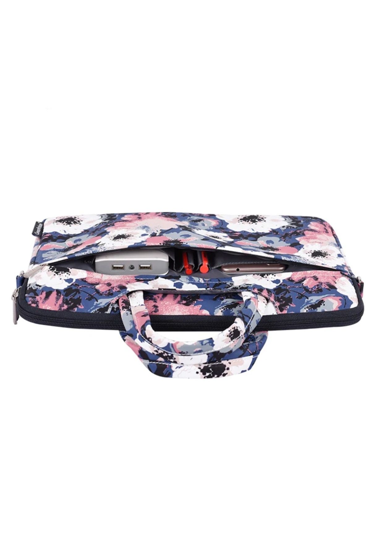 canvasartisan-Geantă pentru laptop de 14 inch, design durabil din poliester cu fermoar, servietă CanvasArtisan C22, albastru marin 5