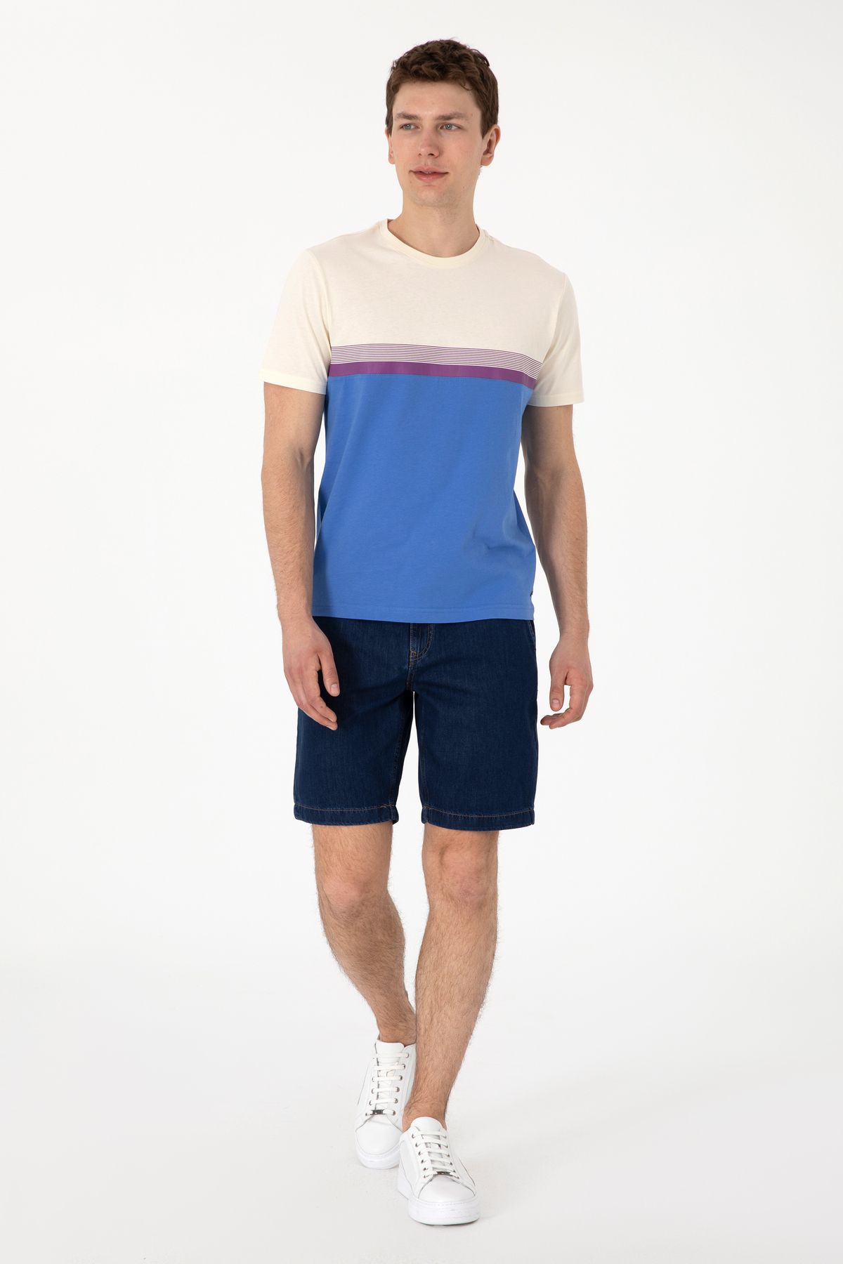 U.S. Polo Assn. Erkek Eflatun Jean Şort 50304320-DN0013