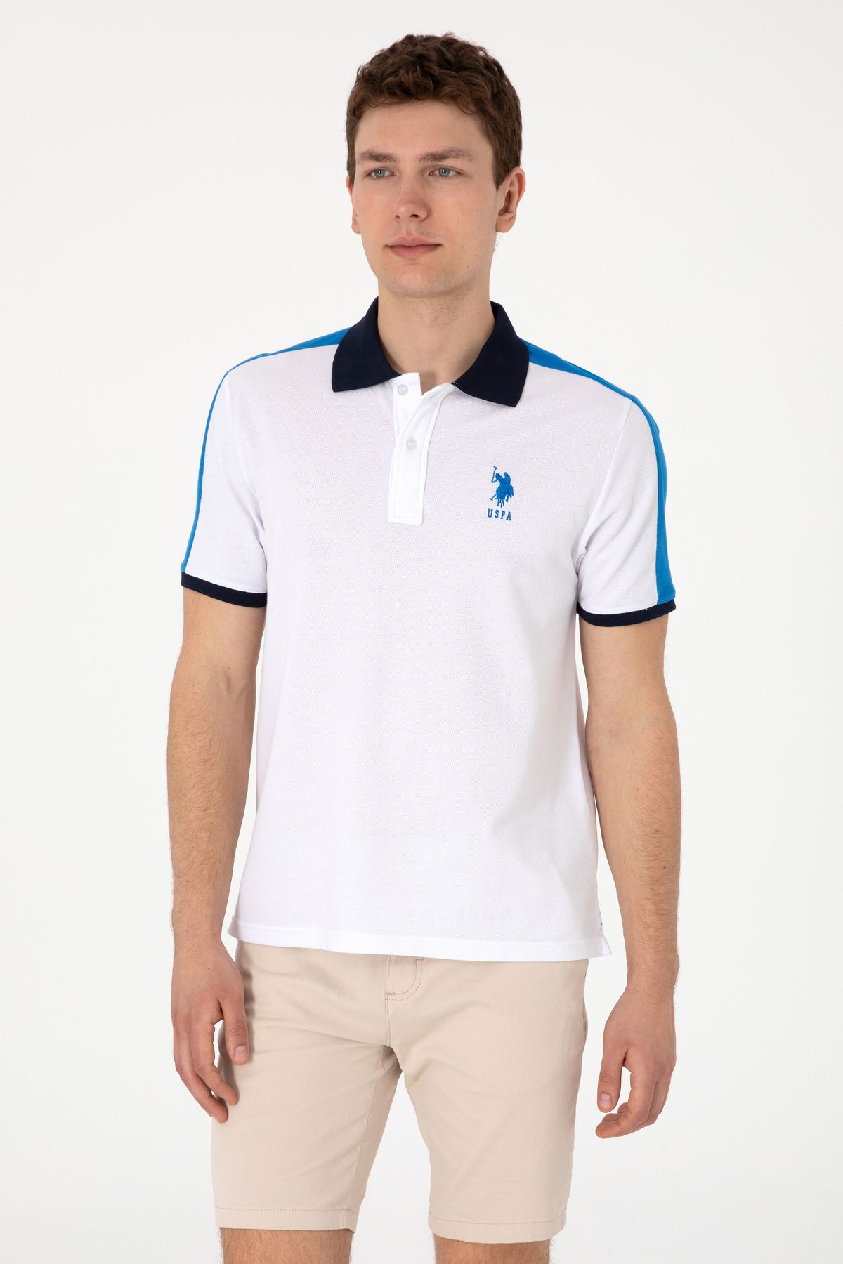 U.S. Polo Assn. Erkek Beyaz Tişört 50299786-VR013
