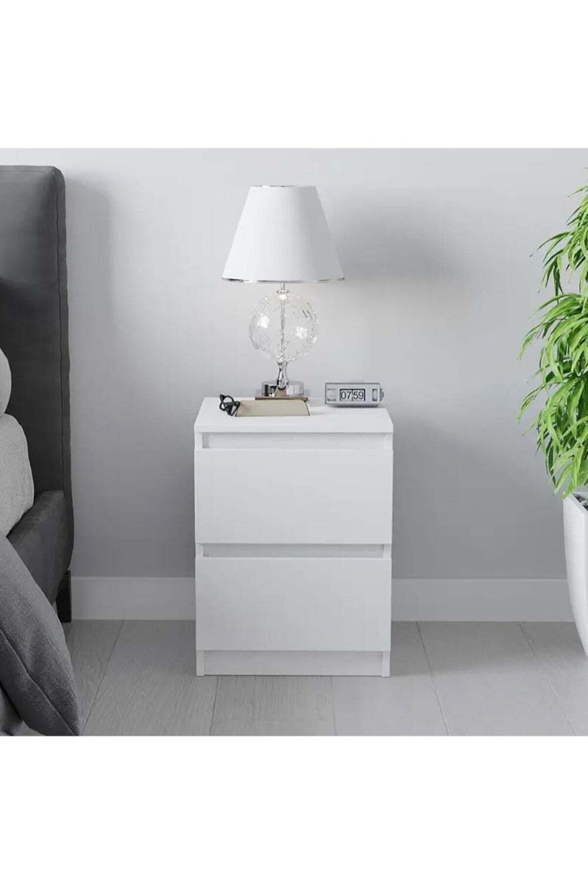 soufa dibaj-Nightstand|Bedroom Rustic Side Table Simple Bedside End Table with 2 Storage Drawers For Home 3