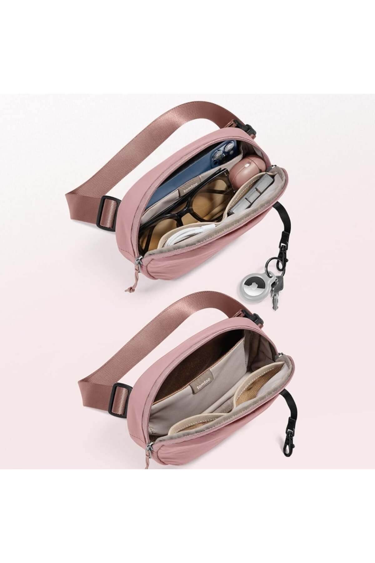 Tomtoc-Sports Bag With Zipper, Adjustable, Unisex, , T32 - Pink 4