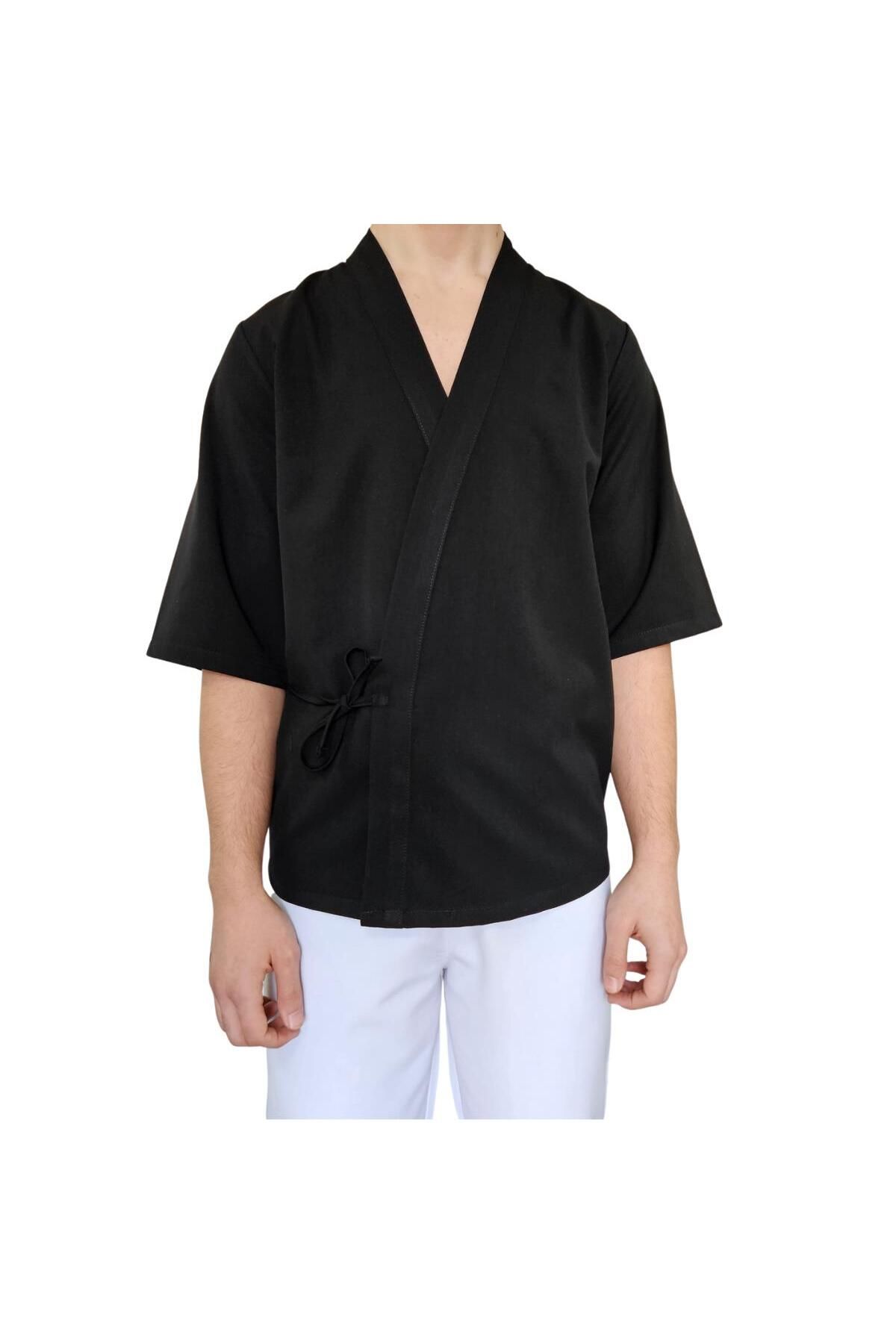 FORMTEKS Sushi Şef Kimono Ceketi Siyah