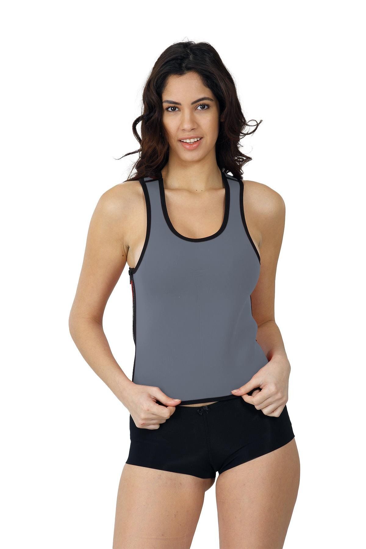 ASFSTORE GRİ MI 9157 Terlemeyi Sağlayan Kısa Atlet