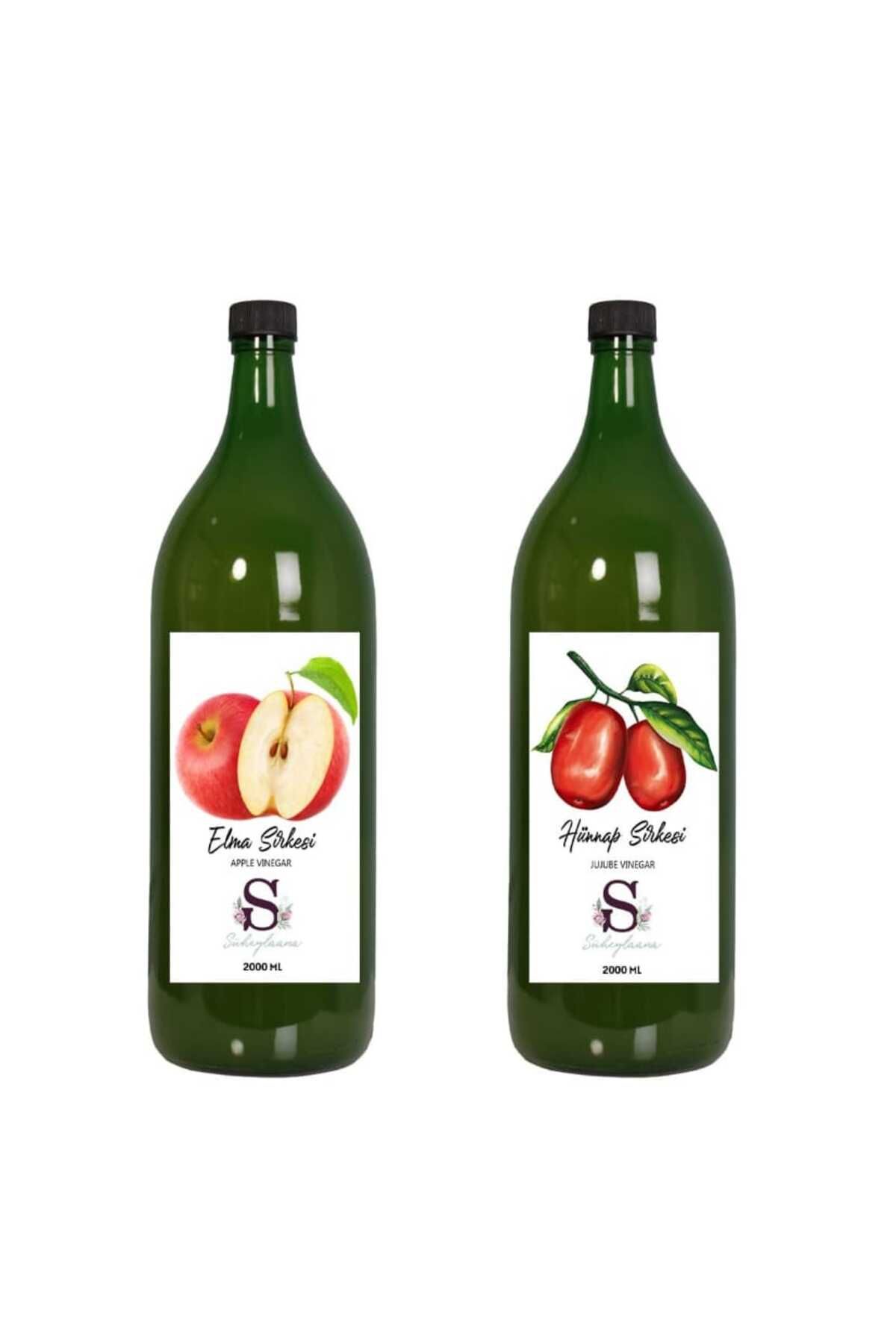 Süheylaana Doğal Elma Sirkesi 2000 Ml - Doğal Hünnap Sirkesi 2000 Ml