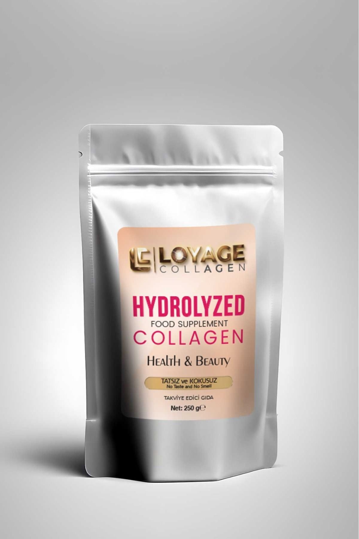 LOYAGE Yüksek Biyoaktif Çift Hidrolize %100 Saf Collagen Kolajen 250gr Doypack