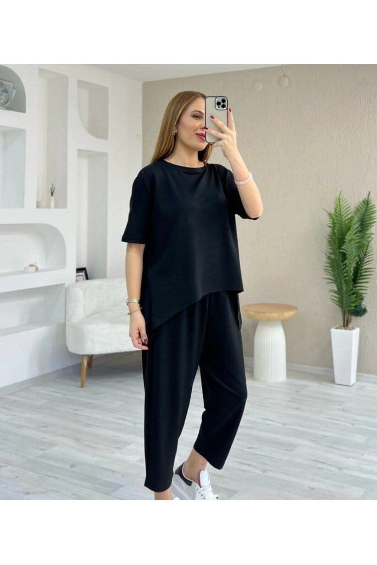 Cbm Kadın kısa kollu bisiklet yaka viskon iki ipli pantalon ikili takım-SON GÖRSEL HEDİYEMİZDİR