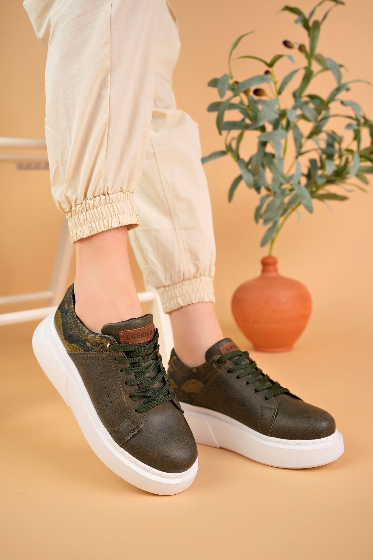HİLALSHOP CH145 CBT Sauerbergg Kadın Ayakkabı HAKI