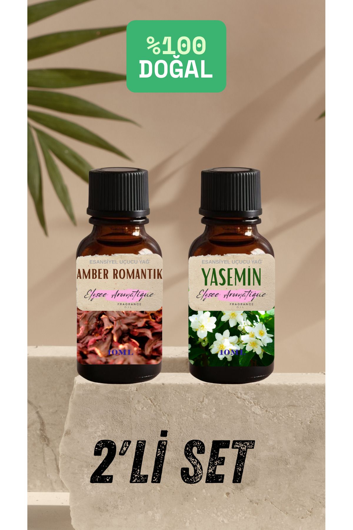 Elysee Aromatique 2'li Set Esansiyel Uçucu Koku Yağı Difüzör Esansı Buhurdanlık Yağı Aromaterapi Yağı