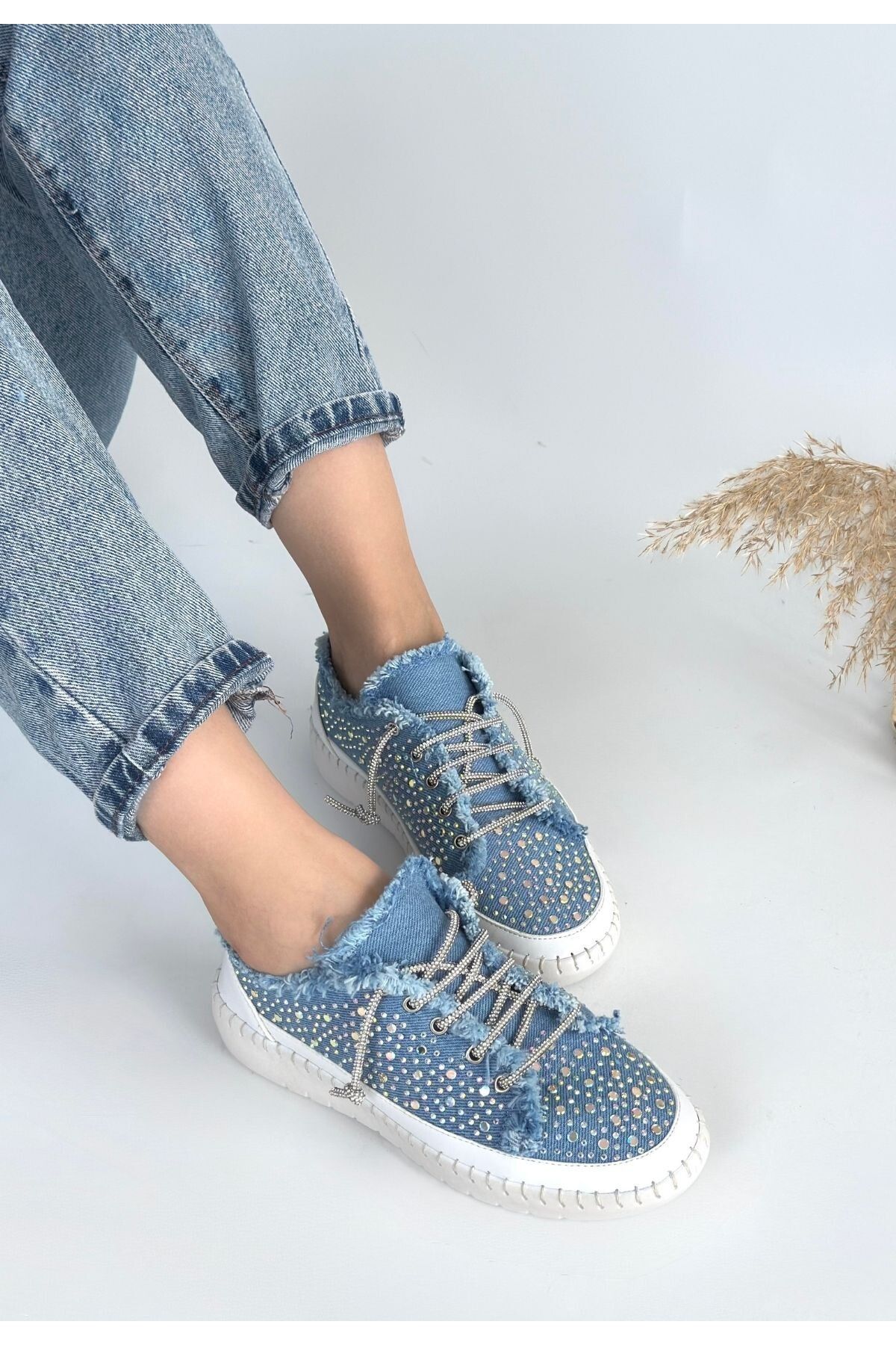 Zerenyus-Adidași cu șireturi Guja Blue Denim 3