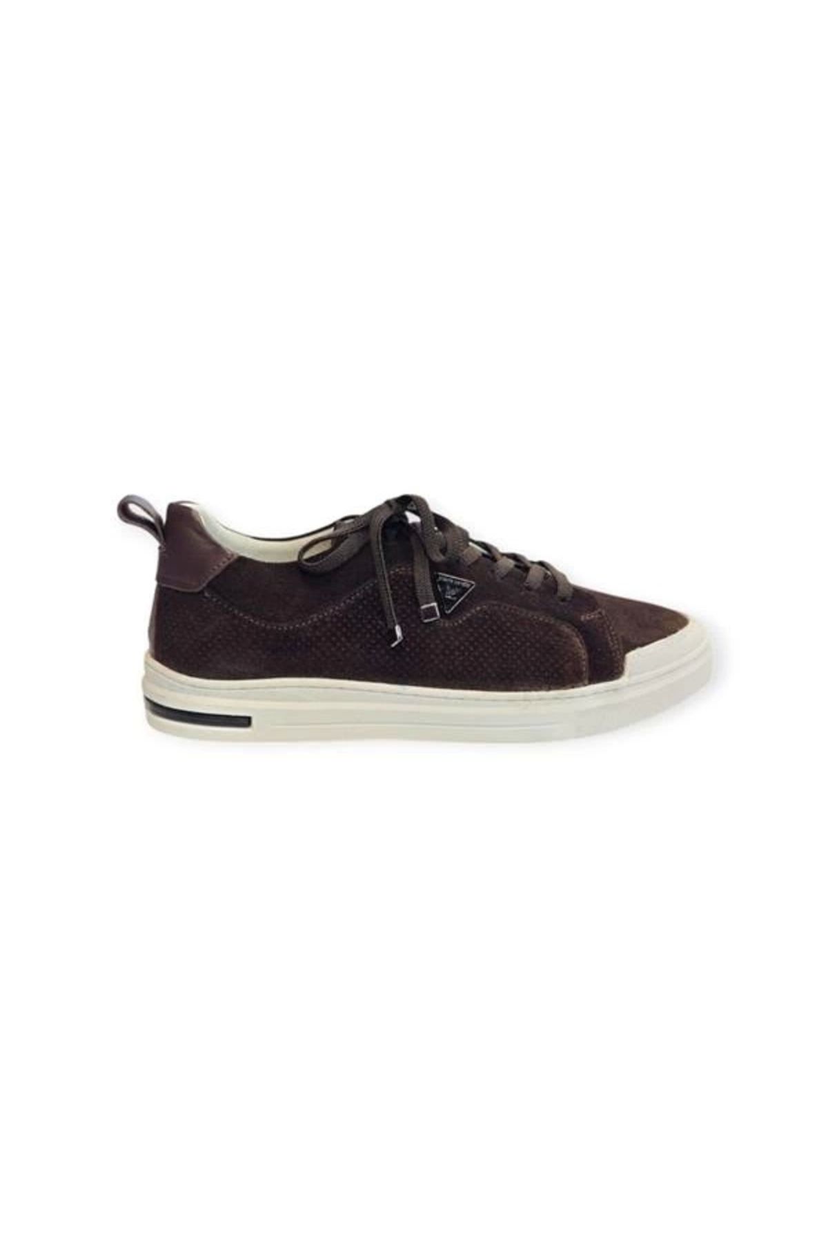 Store 77855 Memory Foam Esnek Taban Hakiki Nubuk Deri Erkek Sneaker Kahve