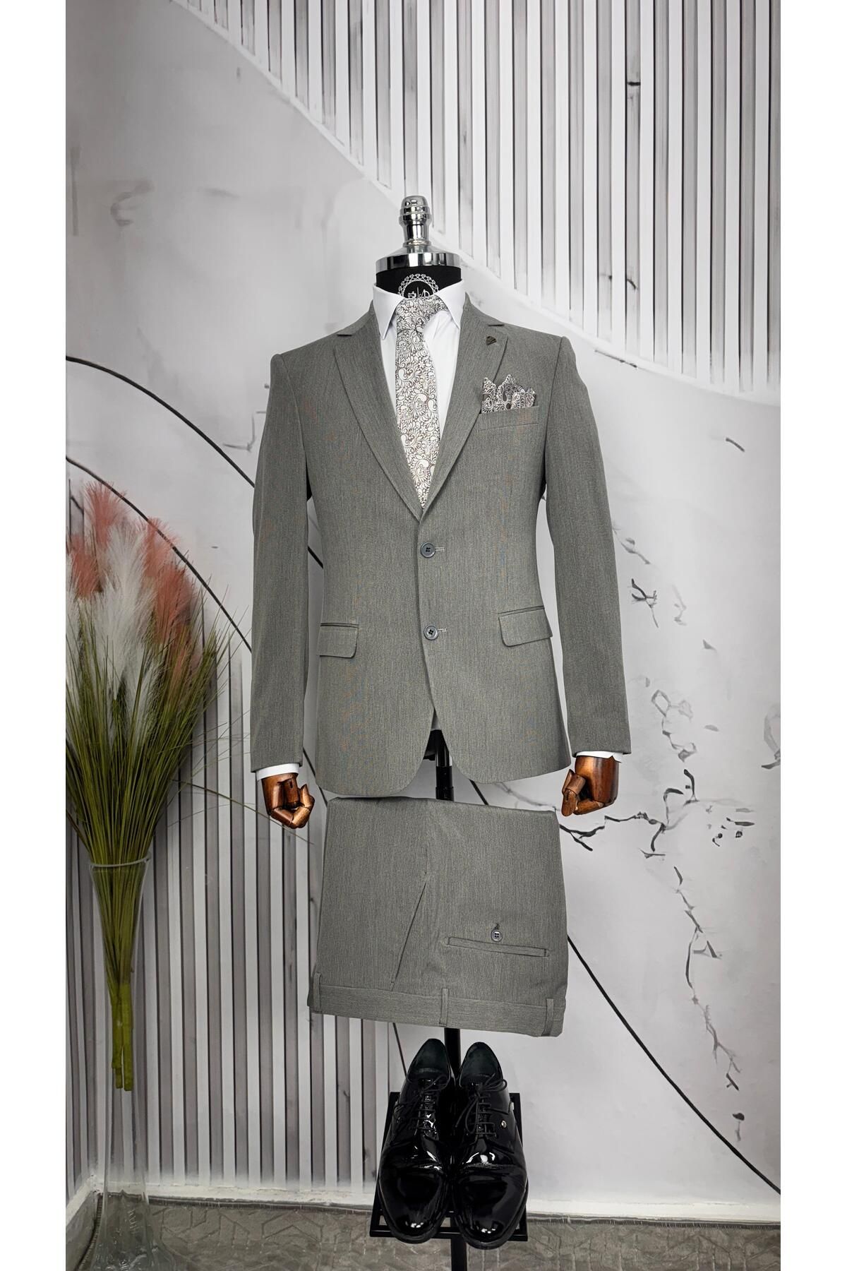 Dupont Slim Fit Mono Yaka Takım Elbise